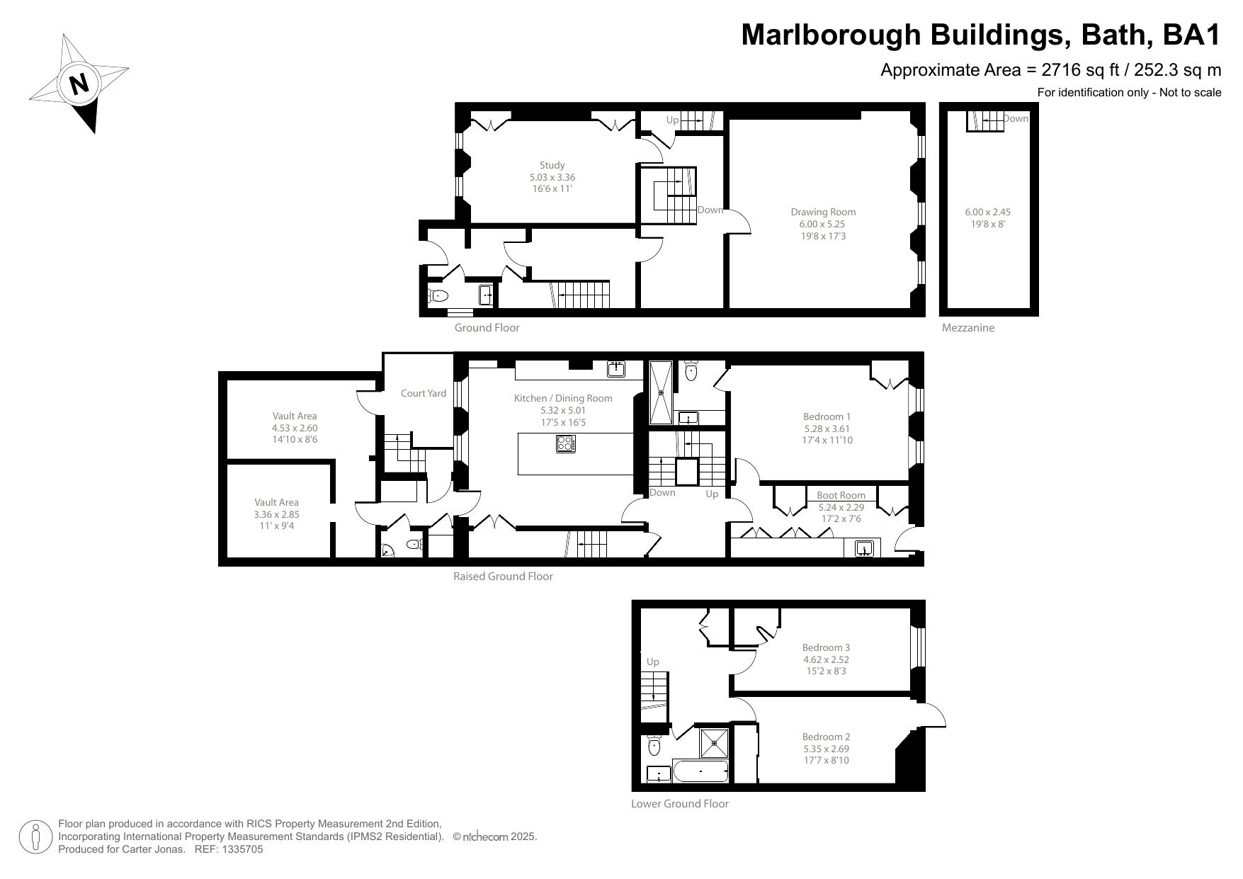 Marlborough Buildings, Bath floorplan