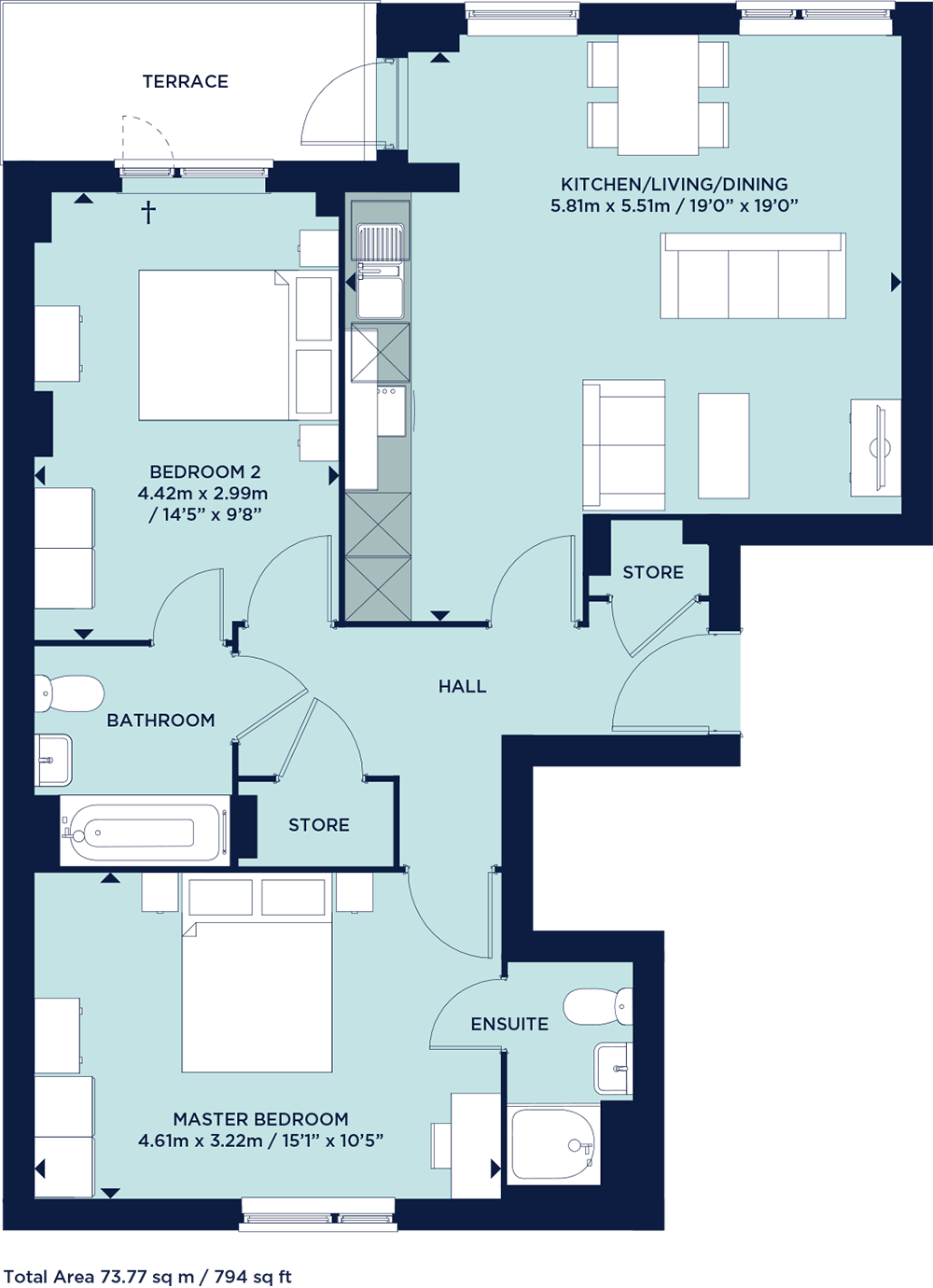 2 Bedrooms Flat for sale in Yeoman Street, London SE8