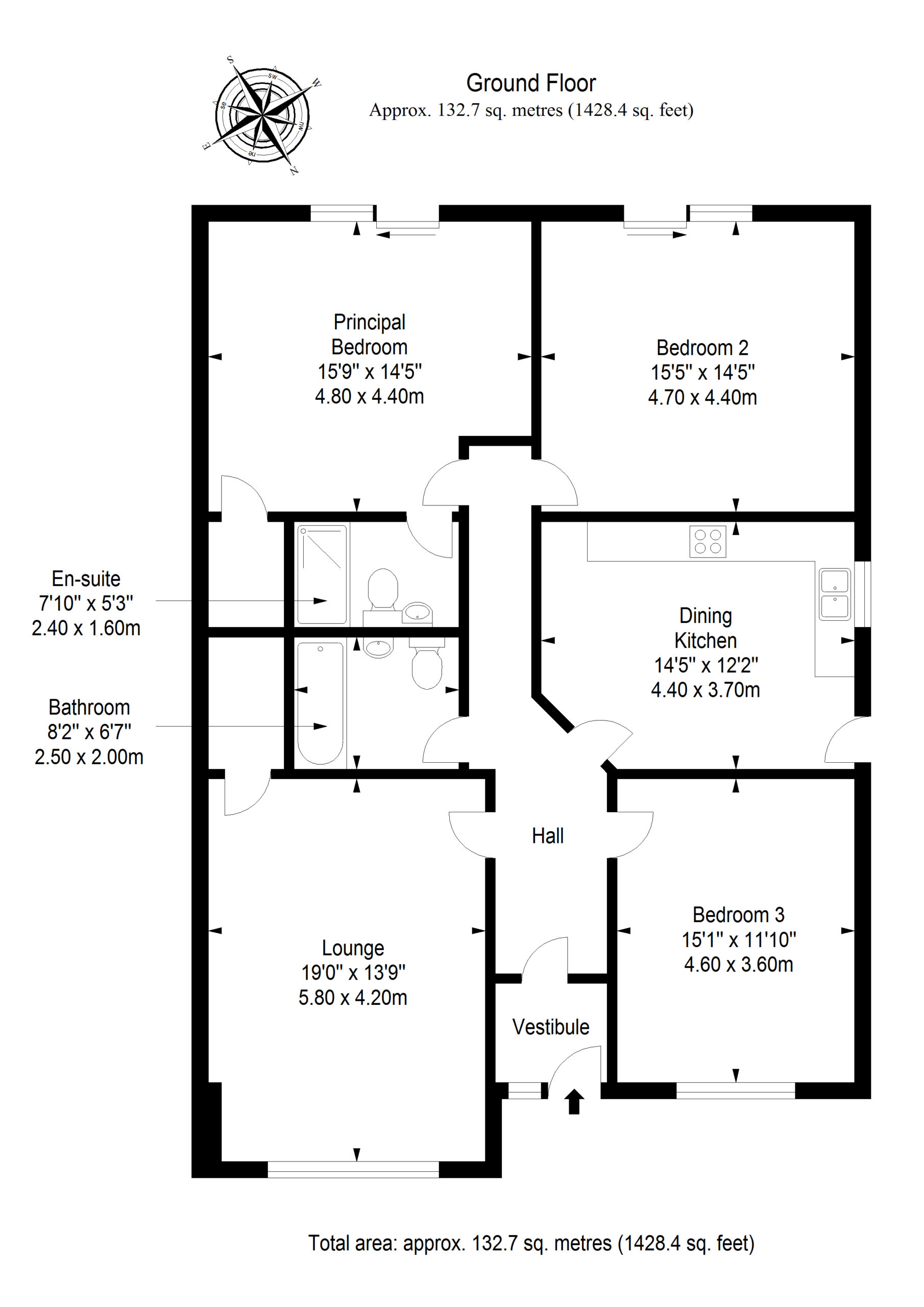 23 Hawthorn Gardens, Loanhead EH20, 3 bedroom semidetached bungalow