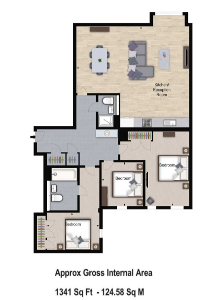 3 Bedrooms Flat to rent in Merchant Square East, Paddington, London W2