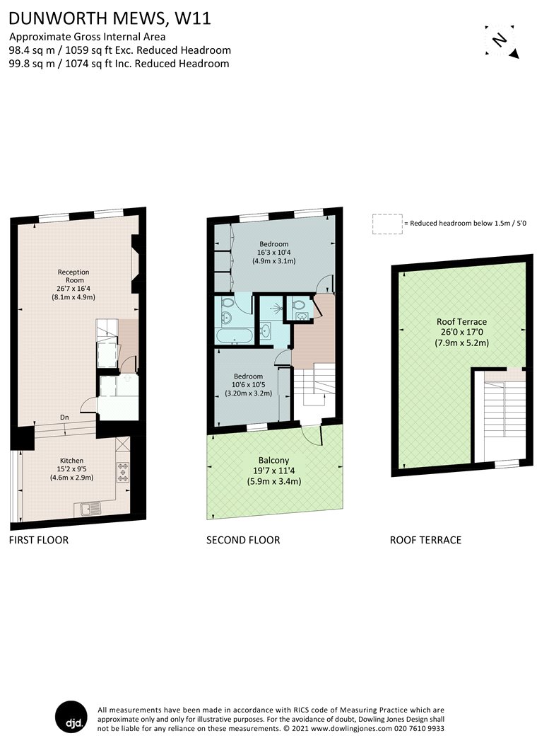 1a, Dunworth Mews, London floorplan