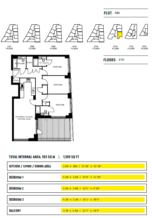 606, Herald Street, London floorplan