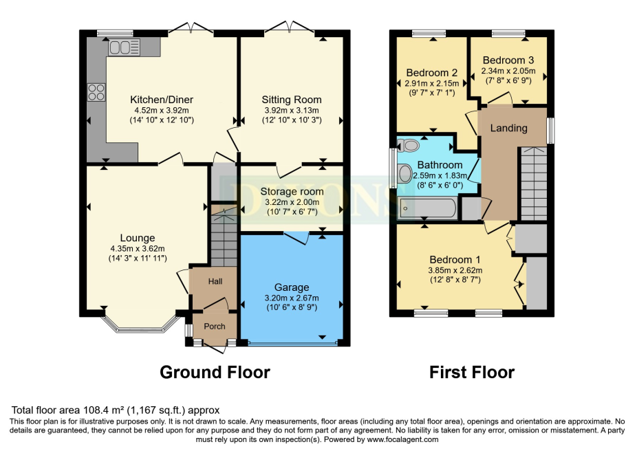 18, Speedwell Gardens, Wolverhampton floorplan
