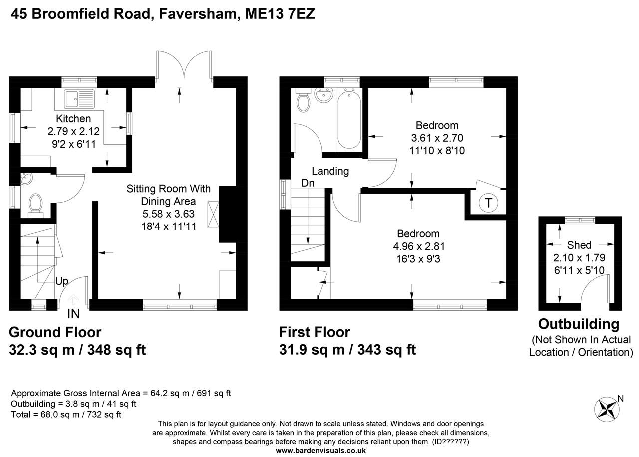 45, Broomfield Road, Faversham floorplan