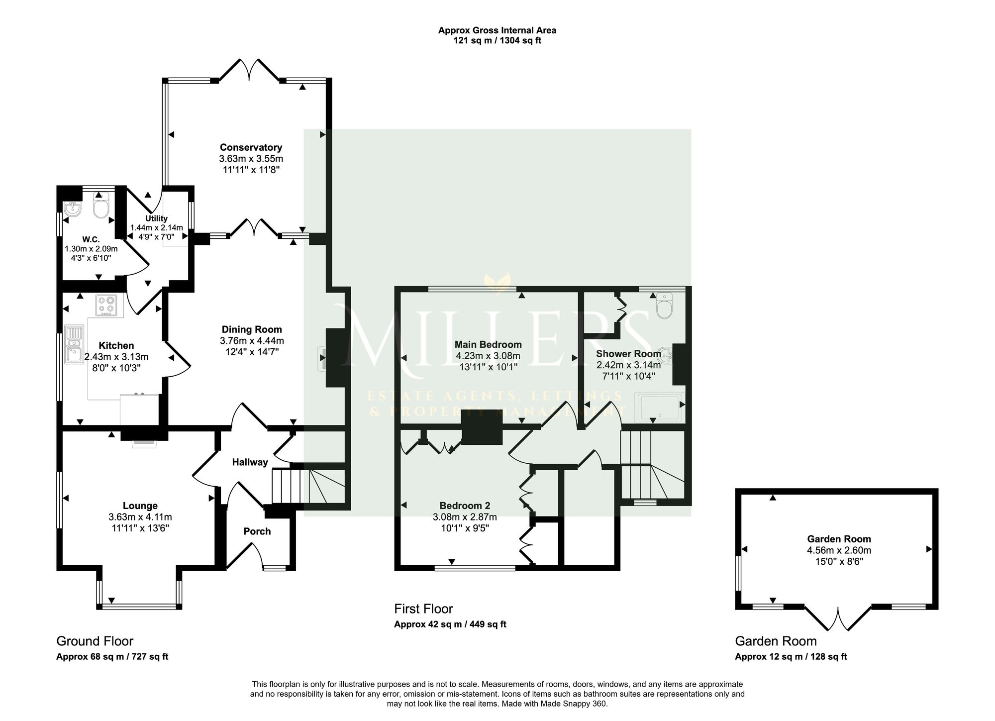 Oak Cottage Top Common, Cromer floorplan