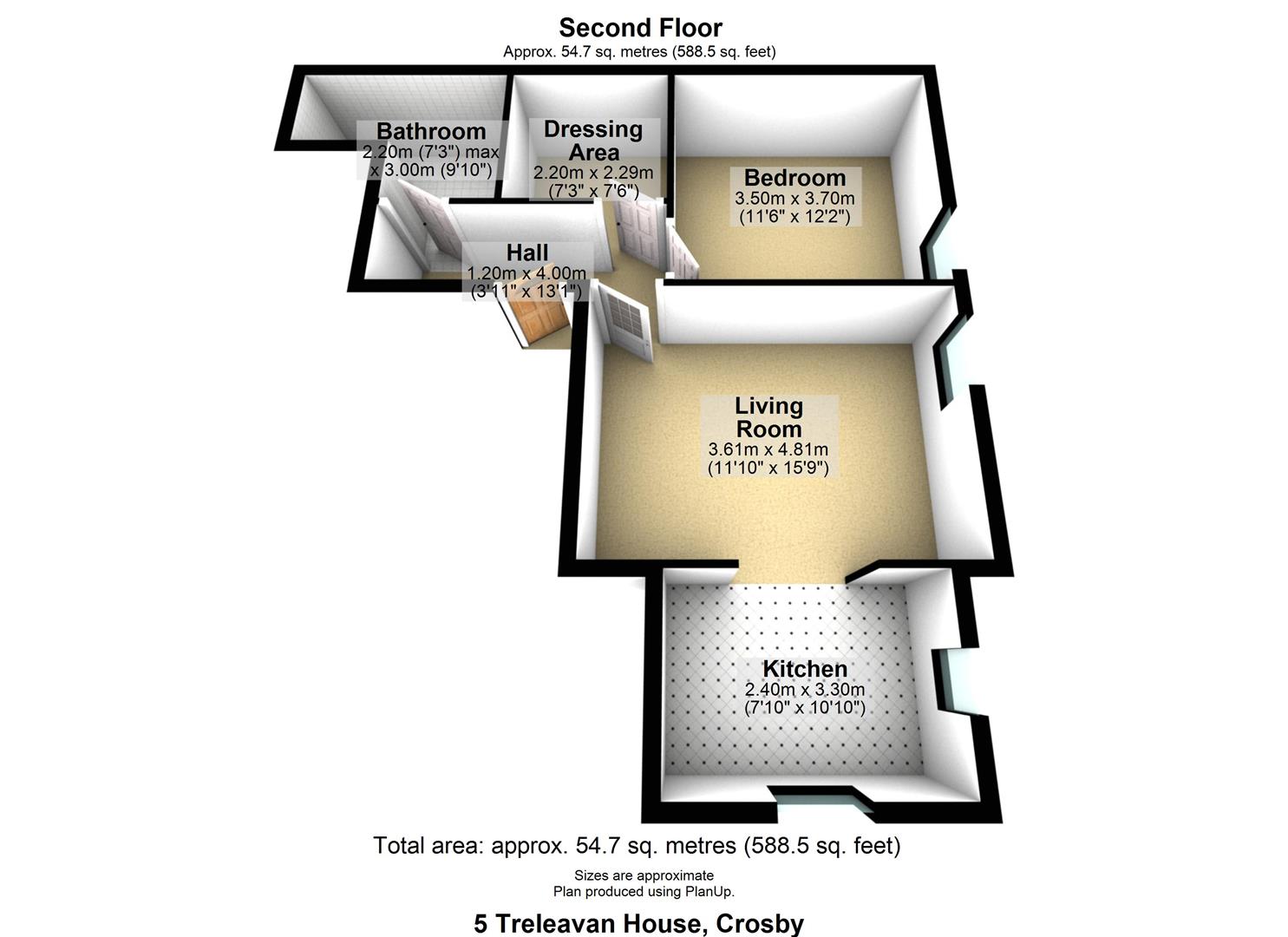 Flat 5 Treleaven House, 18, Blundellsands Road West, Liverpool floorplan