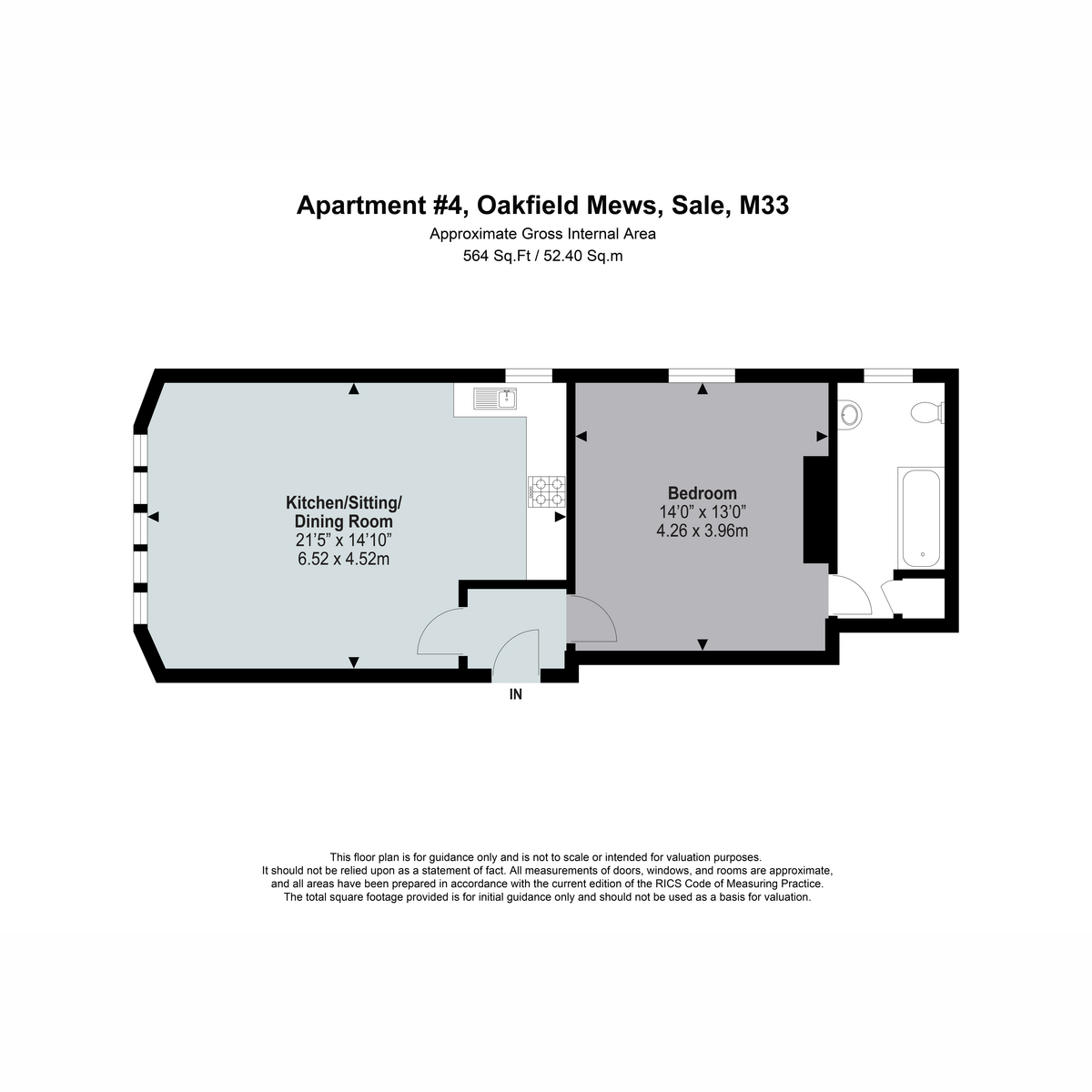 Flat 8, 35, Oakfield, Sale floorplan