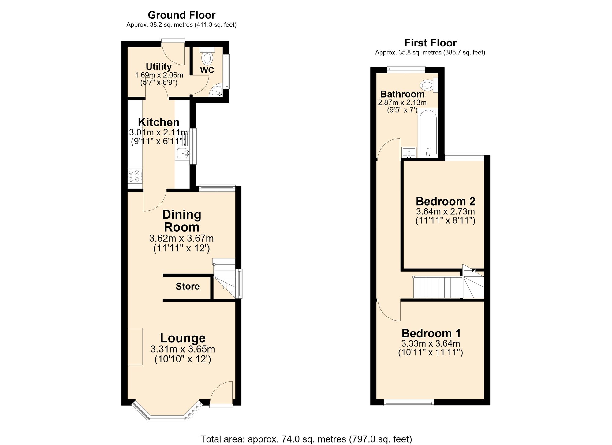 38 Chapel Street, Peterborough floorplan