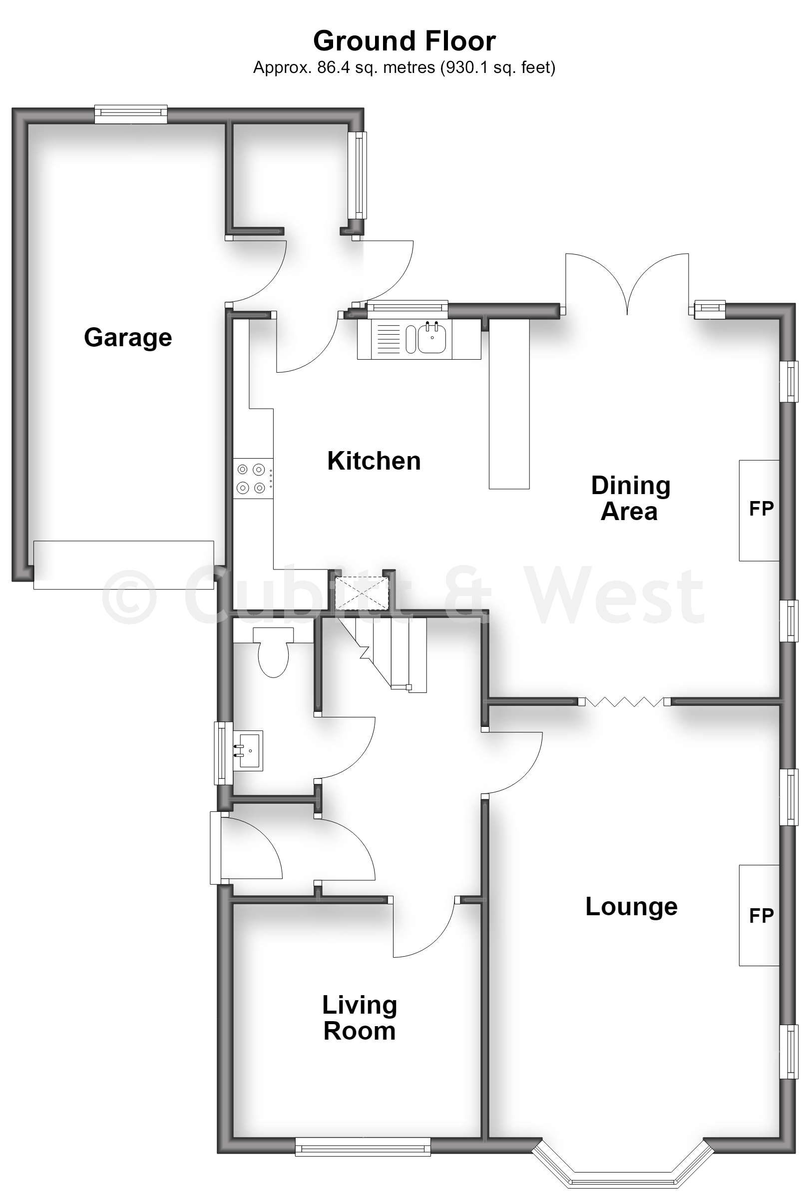 11, Ilex Way, Worthing floorplan