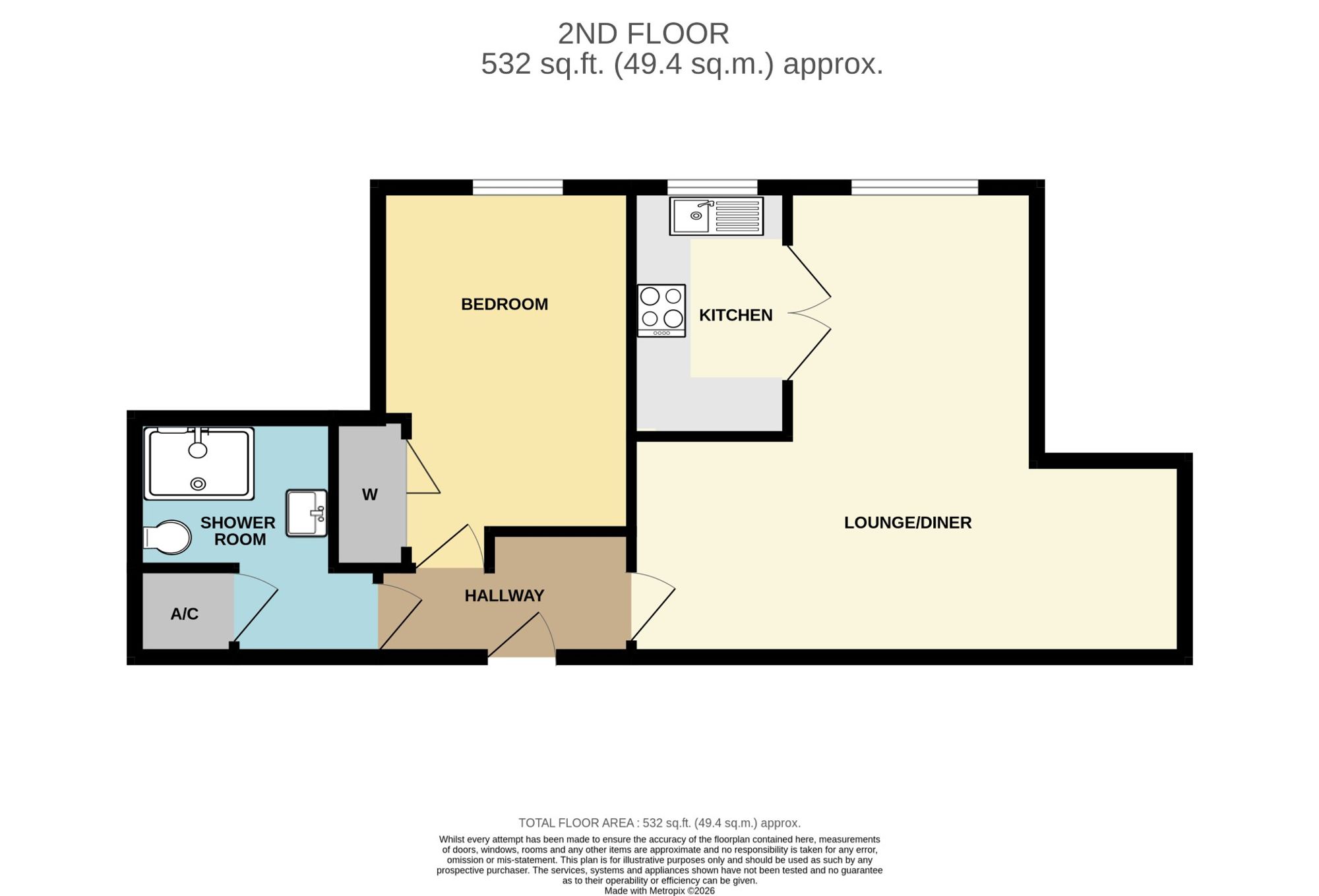 32 Marina Court 9-19 Mount Wise, Newquay floorplan