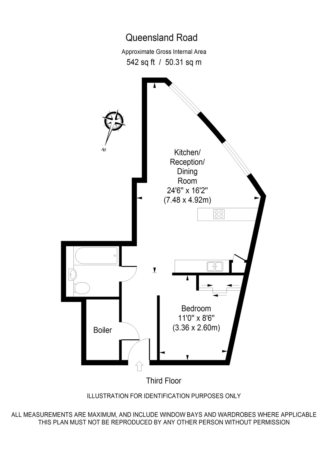 1 Bedrooms Flat to rent in Queensland Road, London N7