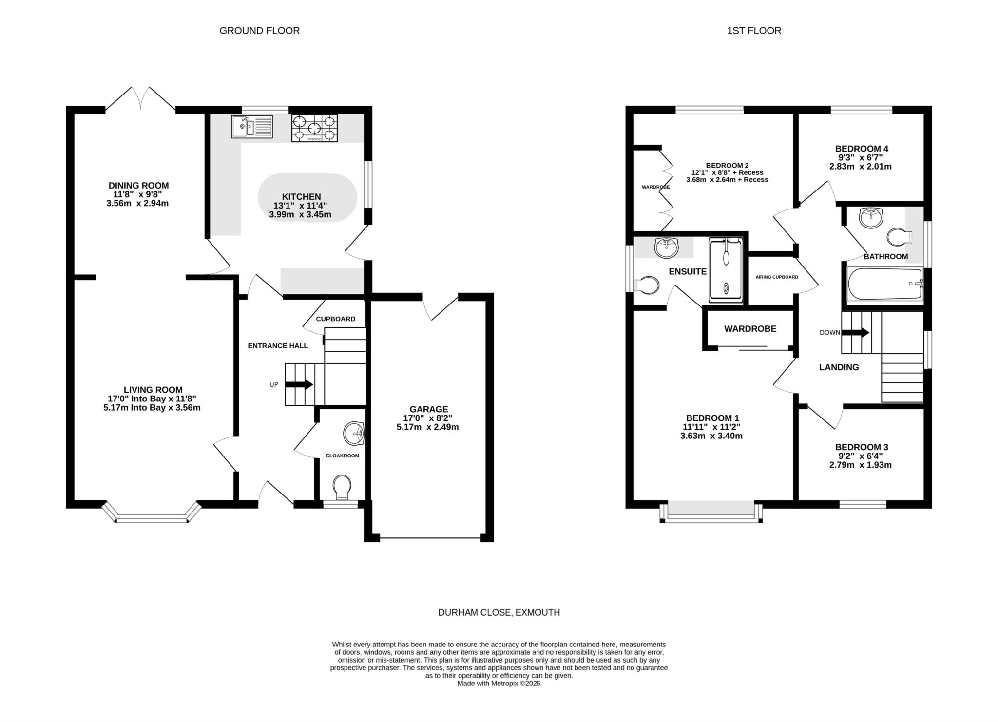22, Durham Close, Exmouth floorplan