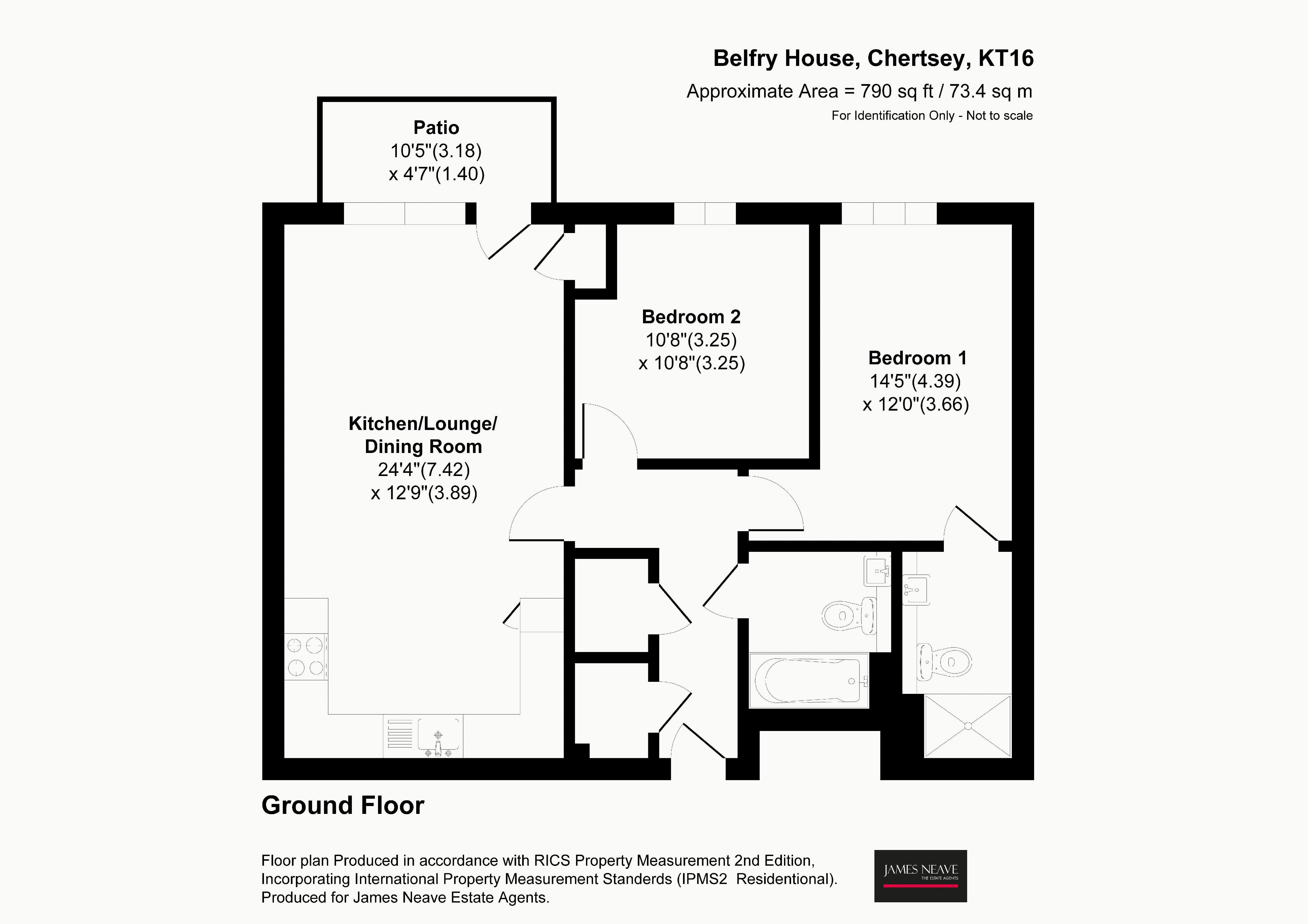 5 Belfry House, Blackbess Lane, Chertsey floorplan