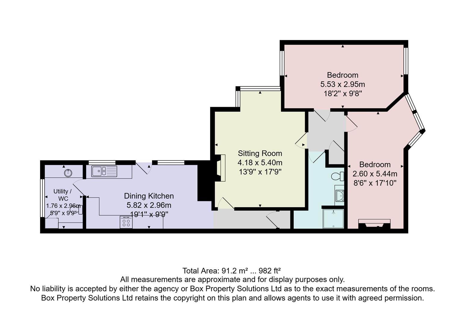 Flat 1 Weirside, 29, Bridge Avenue, Otley floorplan