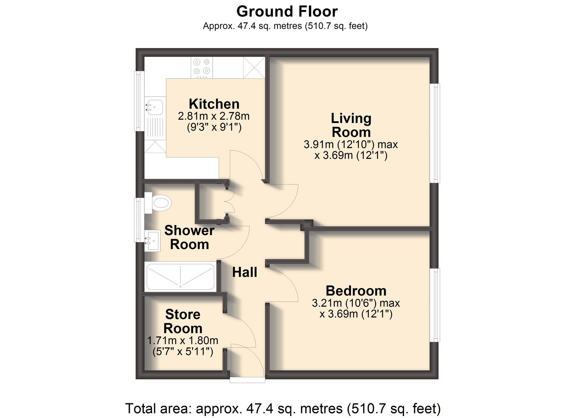 26 Oakamoor Close, Chesterfield floorplan