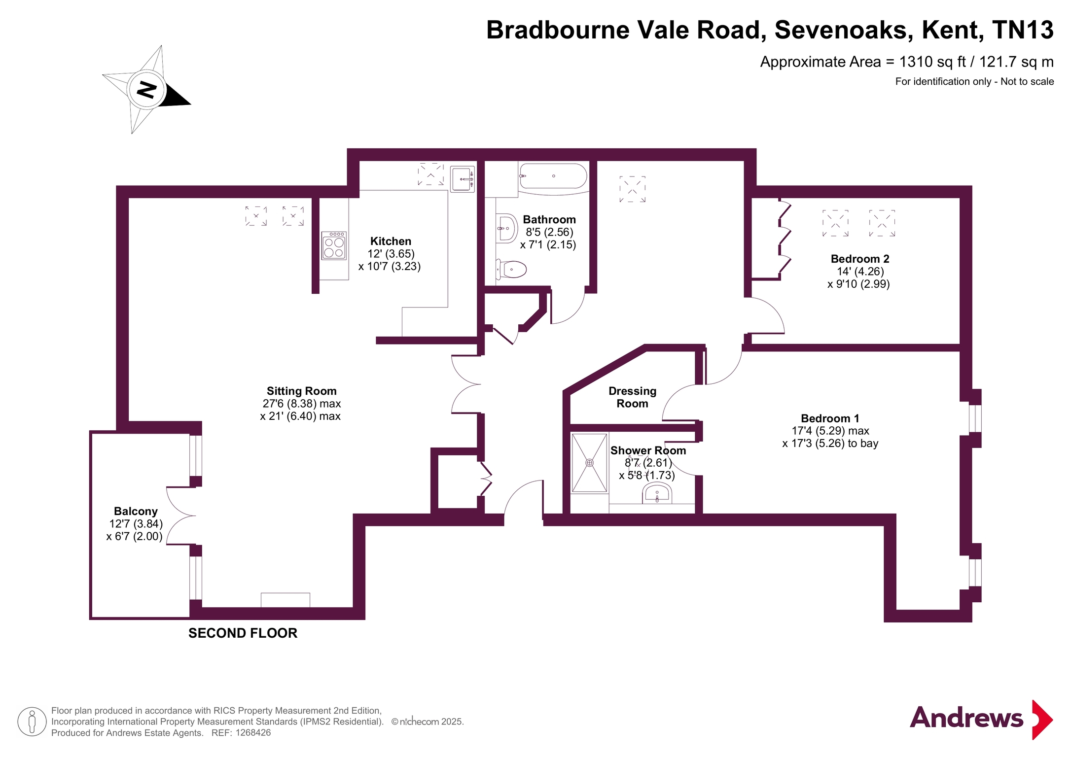 Flat 15, Roma Court, 49, Bradbourne Vale Road, Kent floorplan