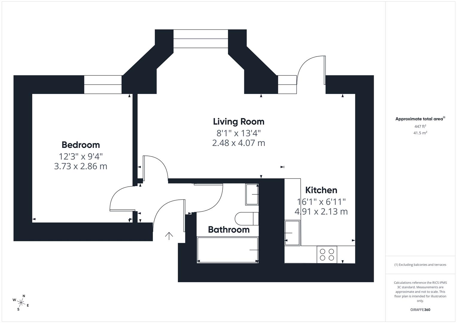 Flat 1, 29, Plough House, Bedminster Down Road, Bristol floorplan
