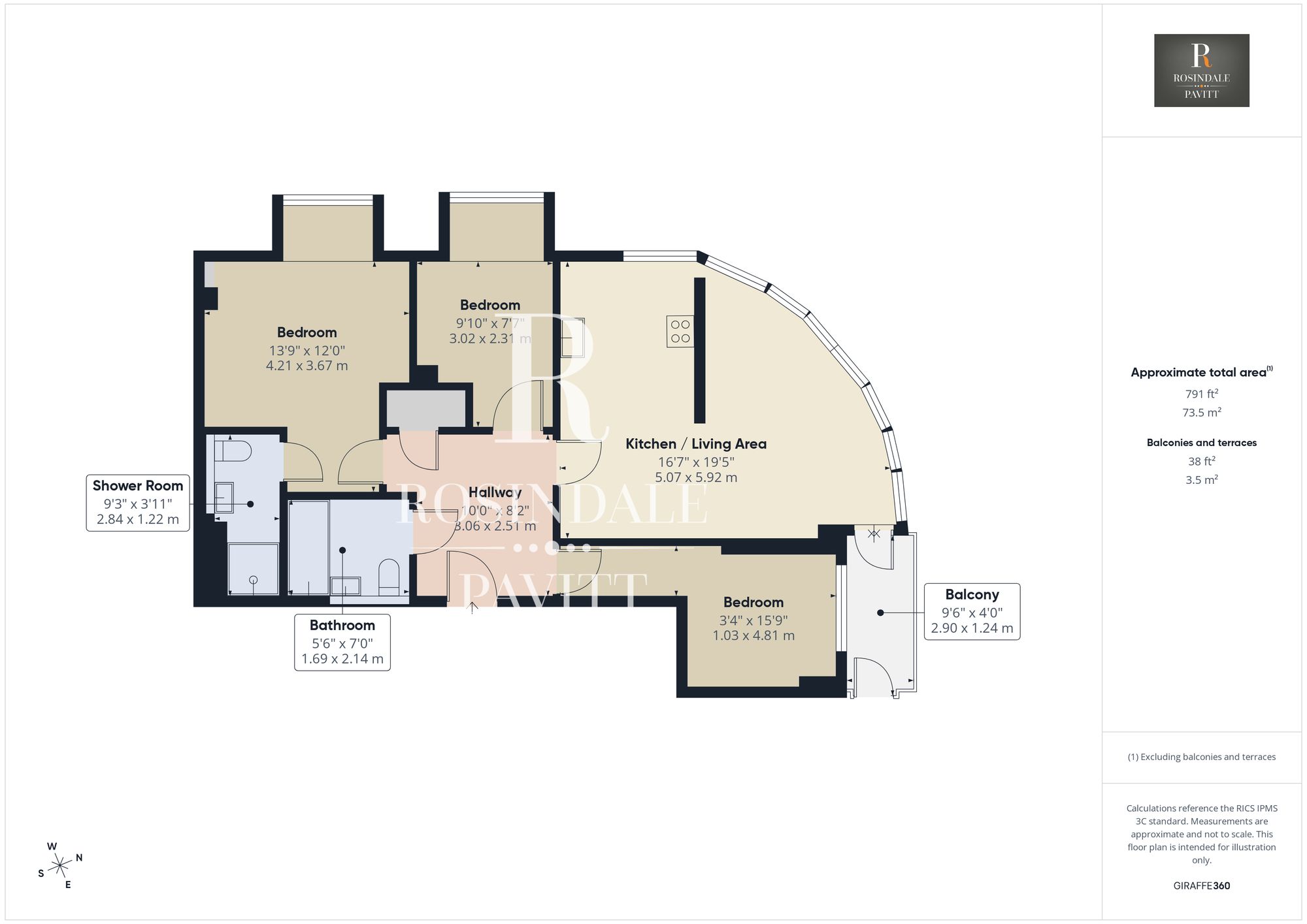Flat 9, Arc Apts, Wallington floorplan