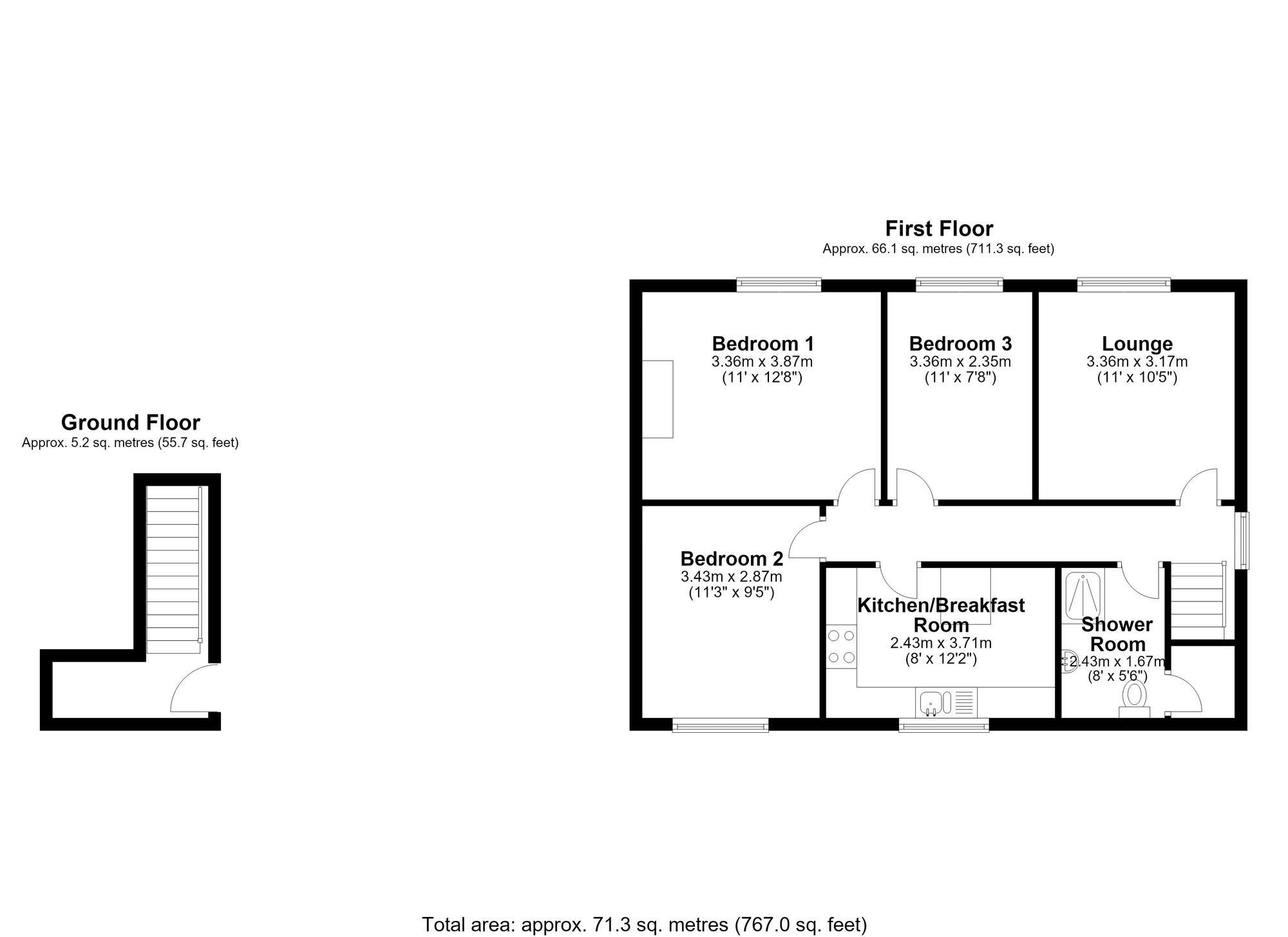Flat 3 24 High Street, Croydon, Croydon floorplan