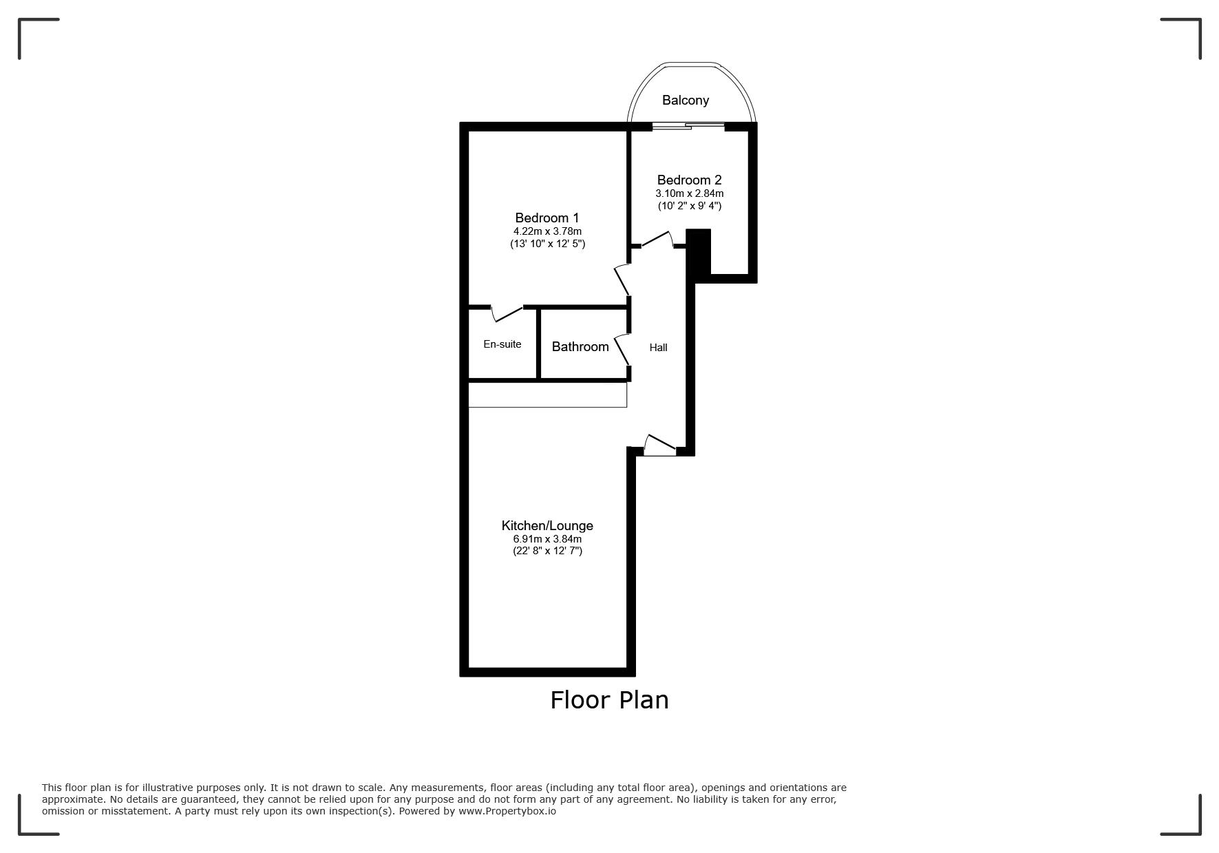 107 Milliners Wharf, 2 Munday Street, Manchester floorplan
