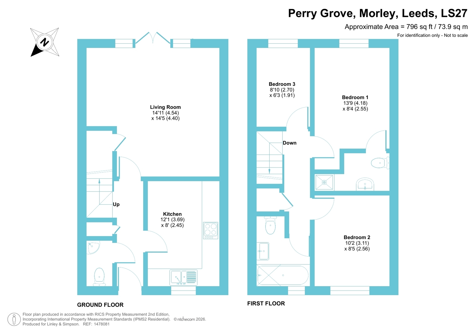 7, Perry Grove, Leeds floorplan