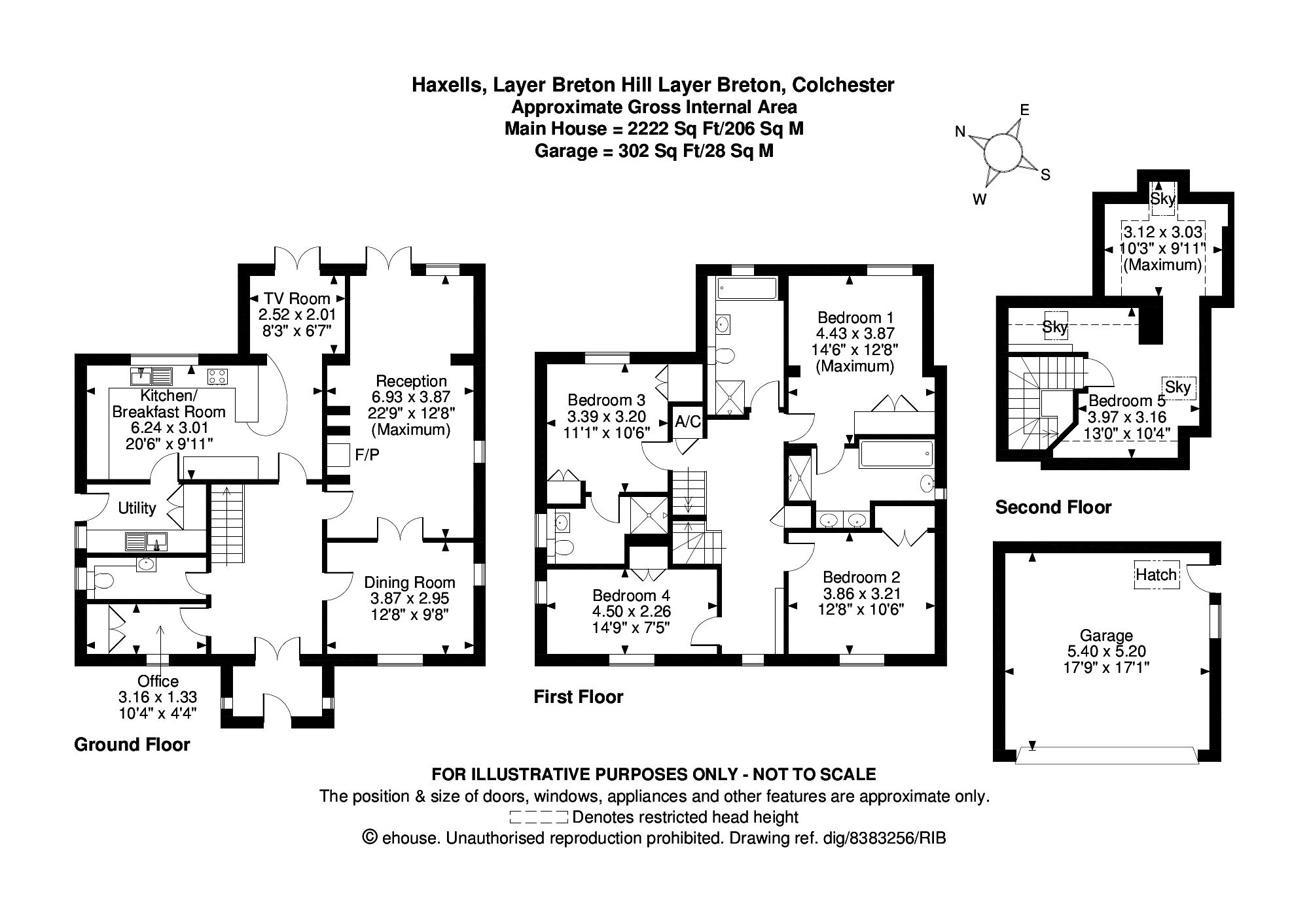 5 Bedrooms Detached house for sale in Layer Breton Hill, Layer Breton, Colchester CO2