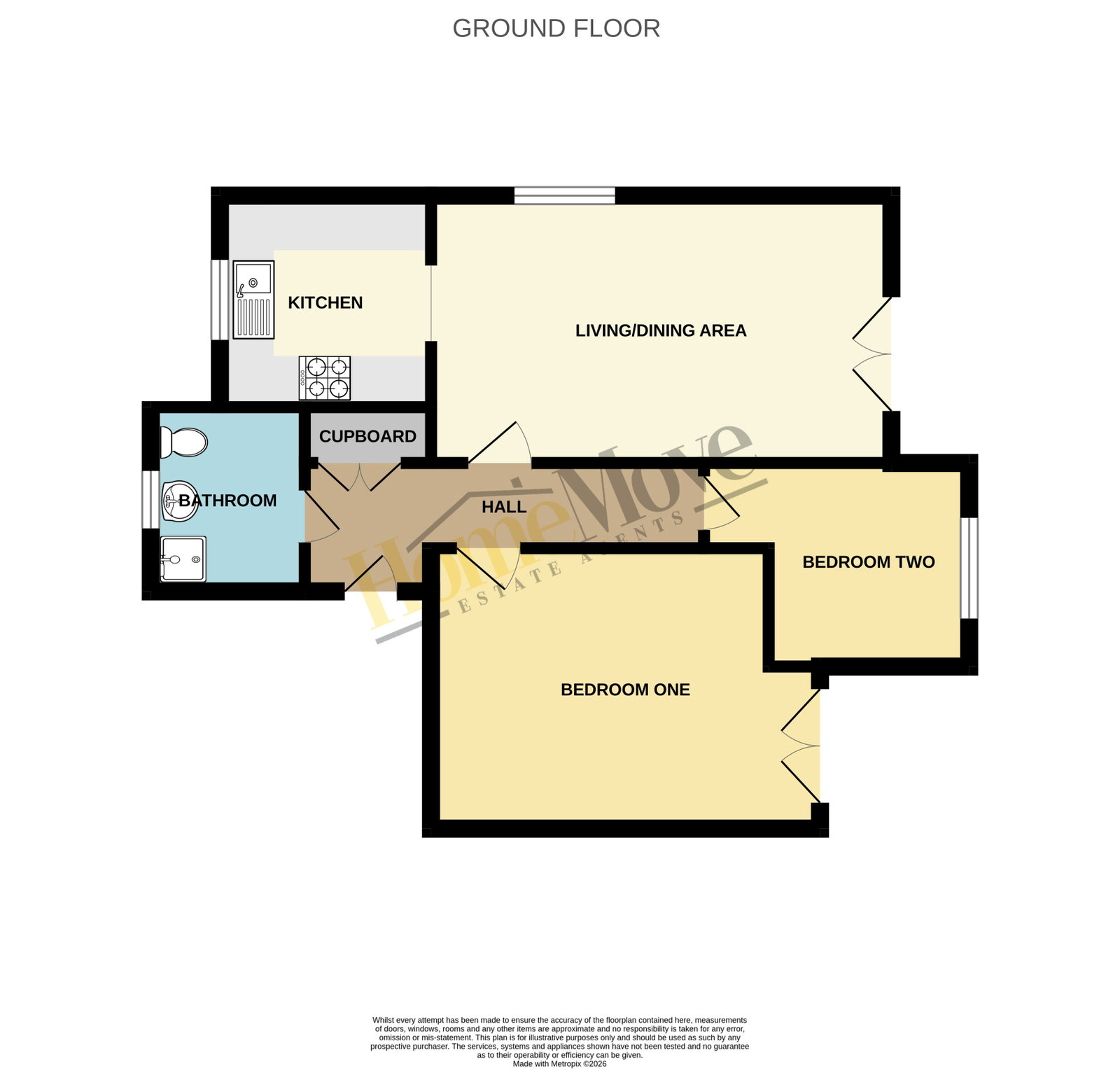 Flat 12, Freemans Court, Station Road, Rushden floorplan