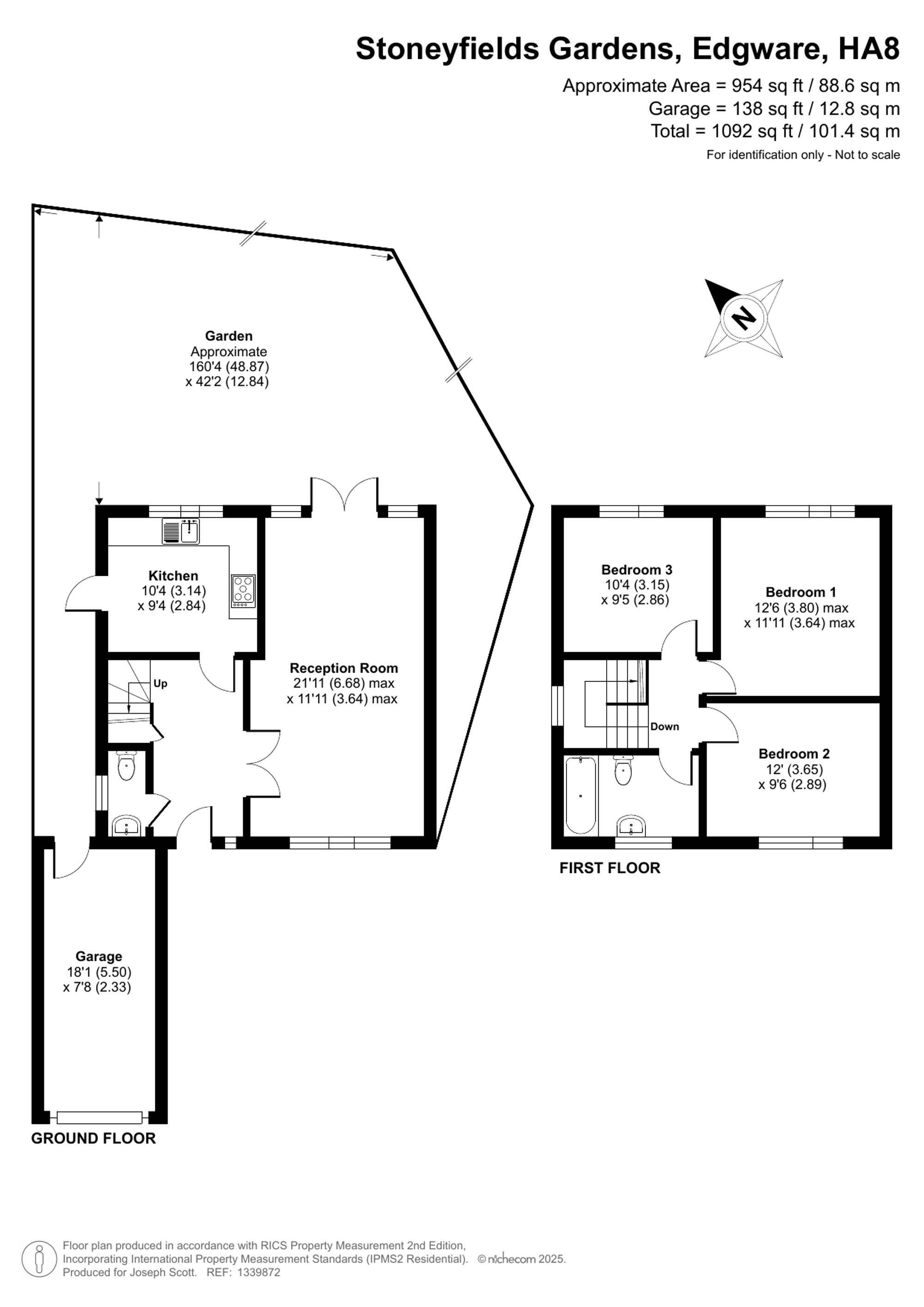 11a Stoneyfields Gardens, Edgware floorplan