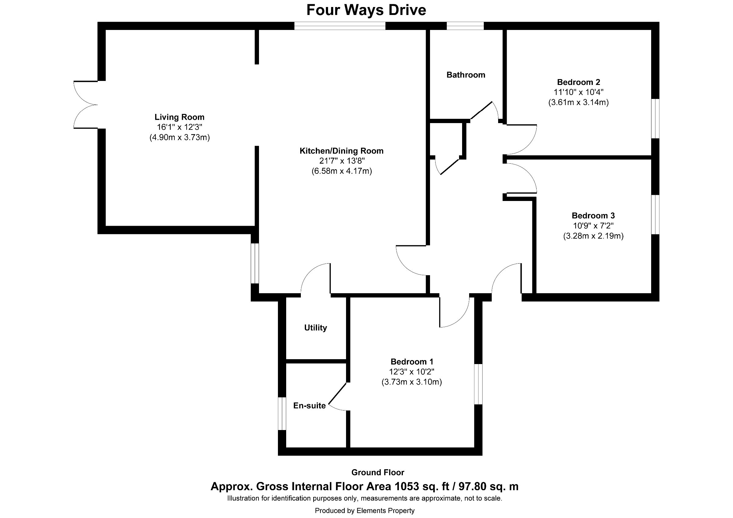 4 Four Ways Drive, Chulmleigh floorplan