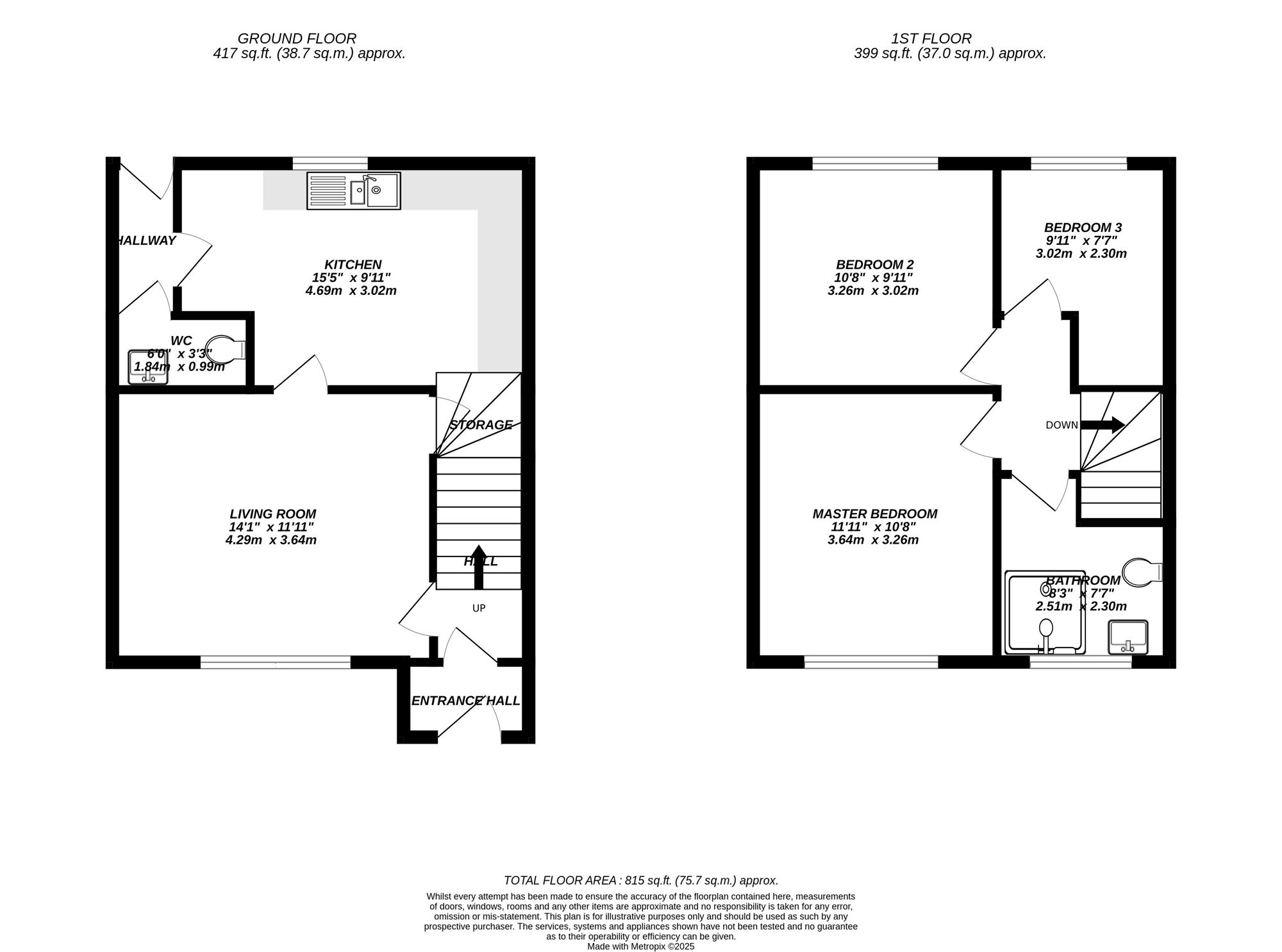 44 Wescott Way, Uxbridge floorplan