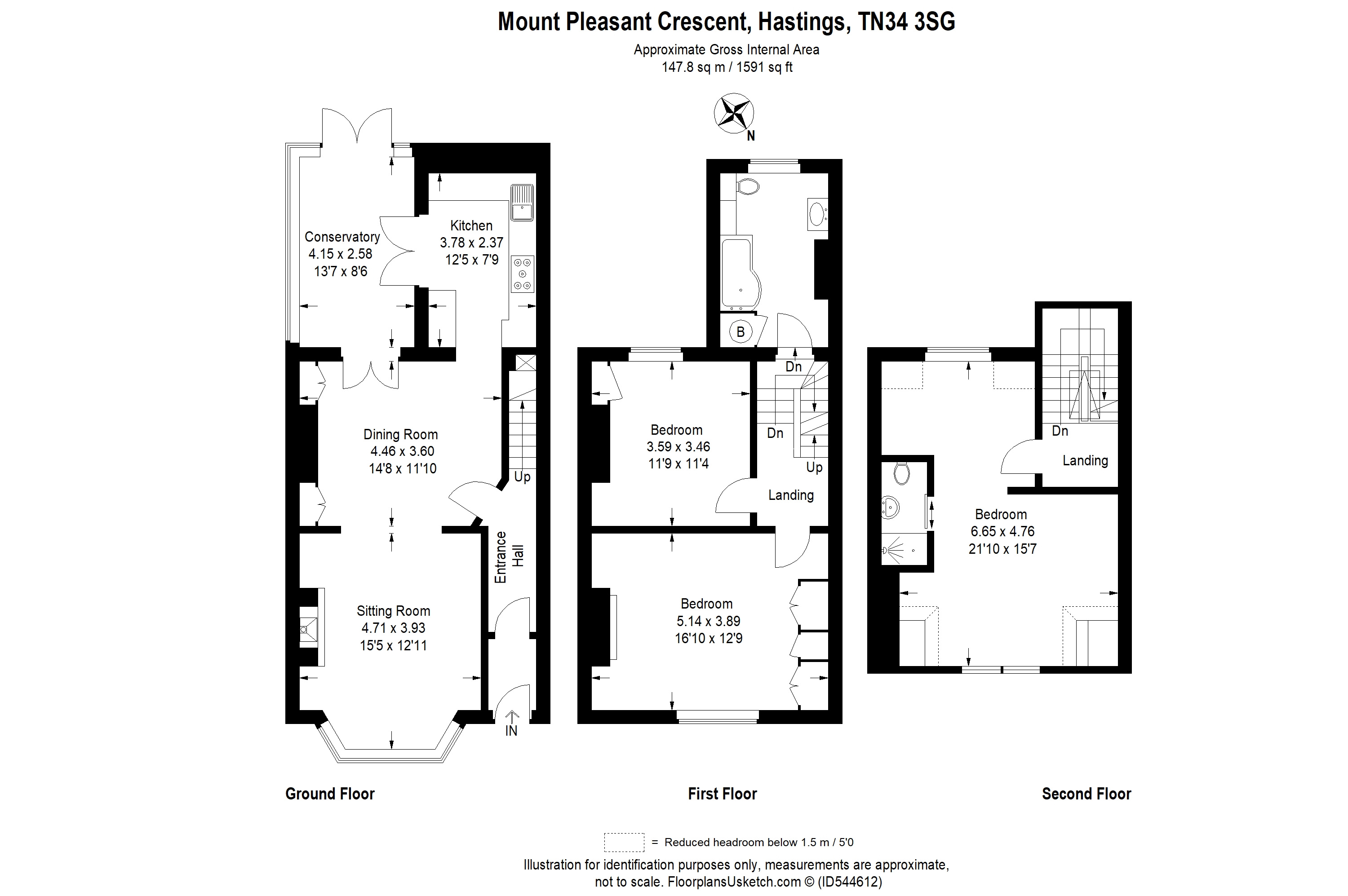 3 Bedrooms Terraced house for sale in Mount Pleasant Crescent, Hastings TN34