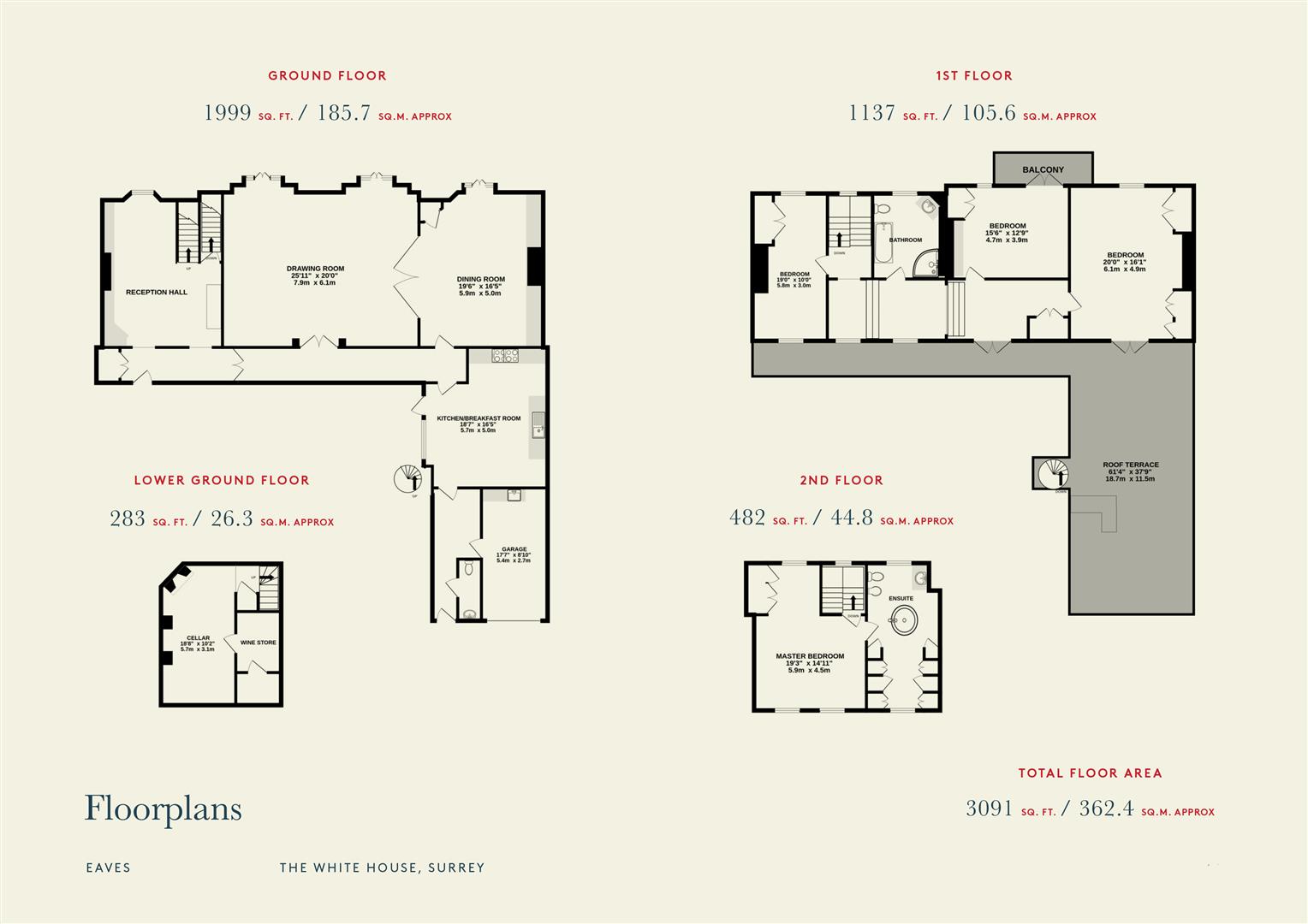 The White House, Campbell Road, Hampton Court Green floorplan
