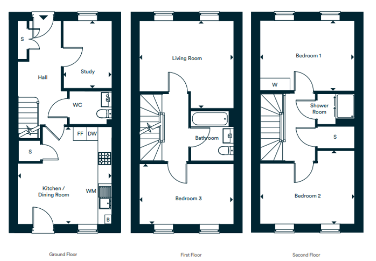 plot_232_75_3_bedroom, Beagle Road, Cambridge floorplan
