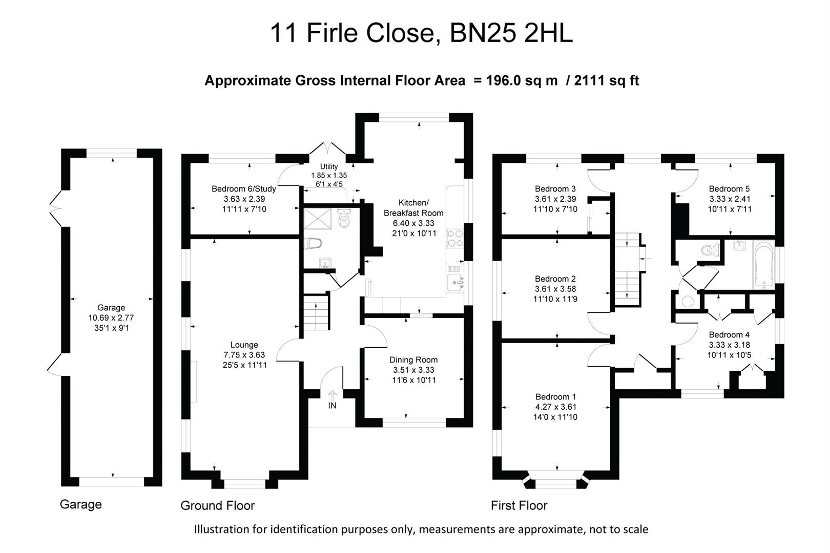 11, Firle Close, Seaford floorplan