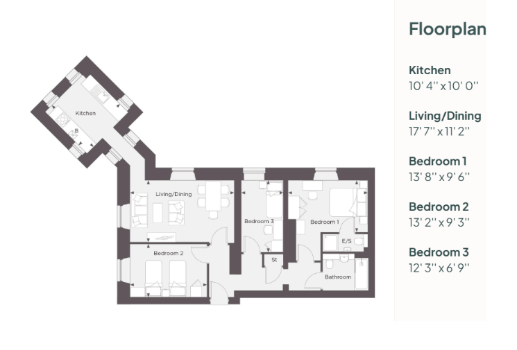 Plot Four (4), Jefferson House, Colchester floorplan