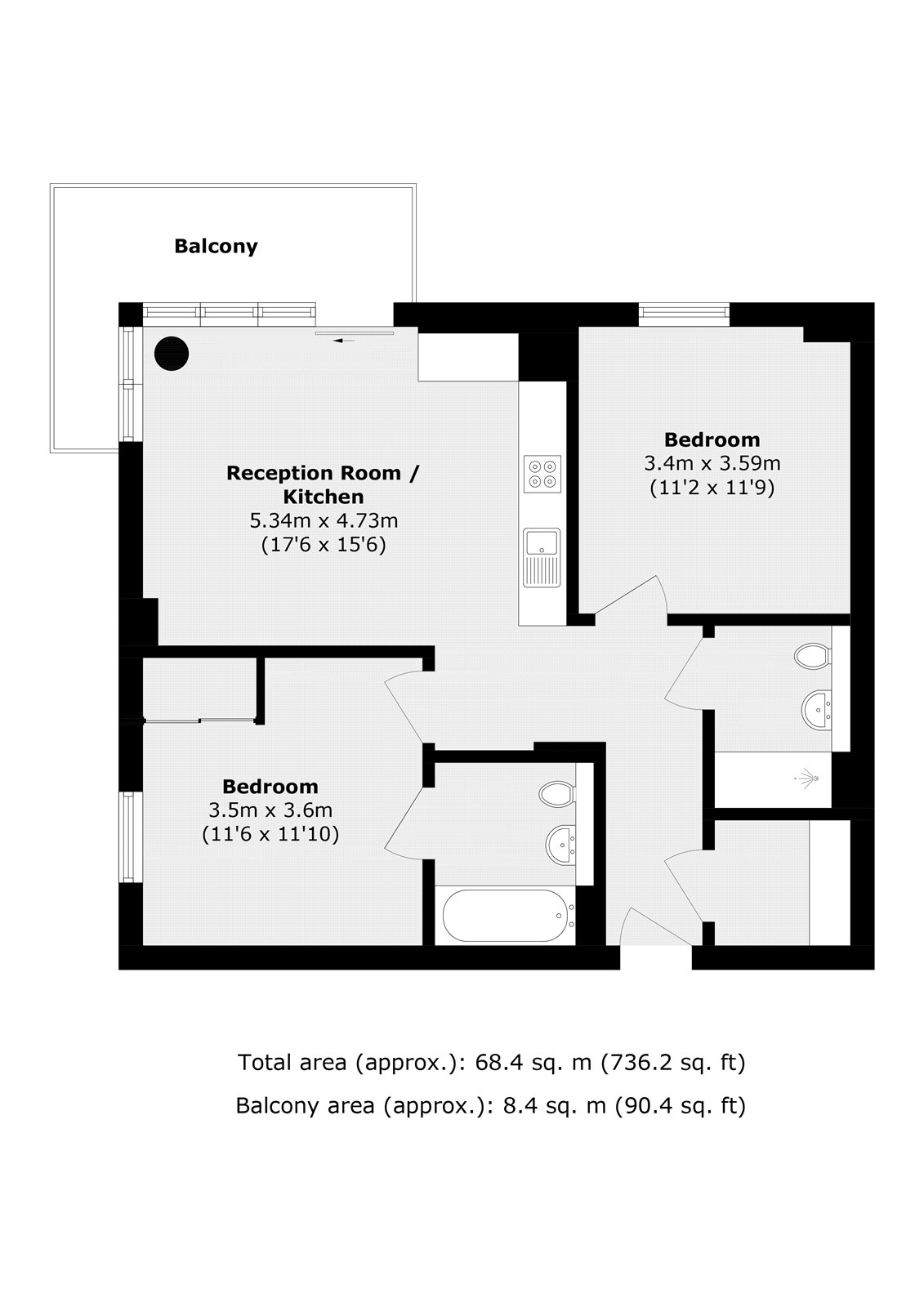 Flat 602, Cobham House, 10, Pegler Square, London floorplan