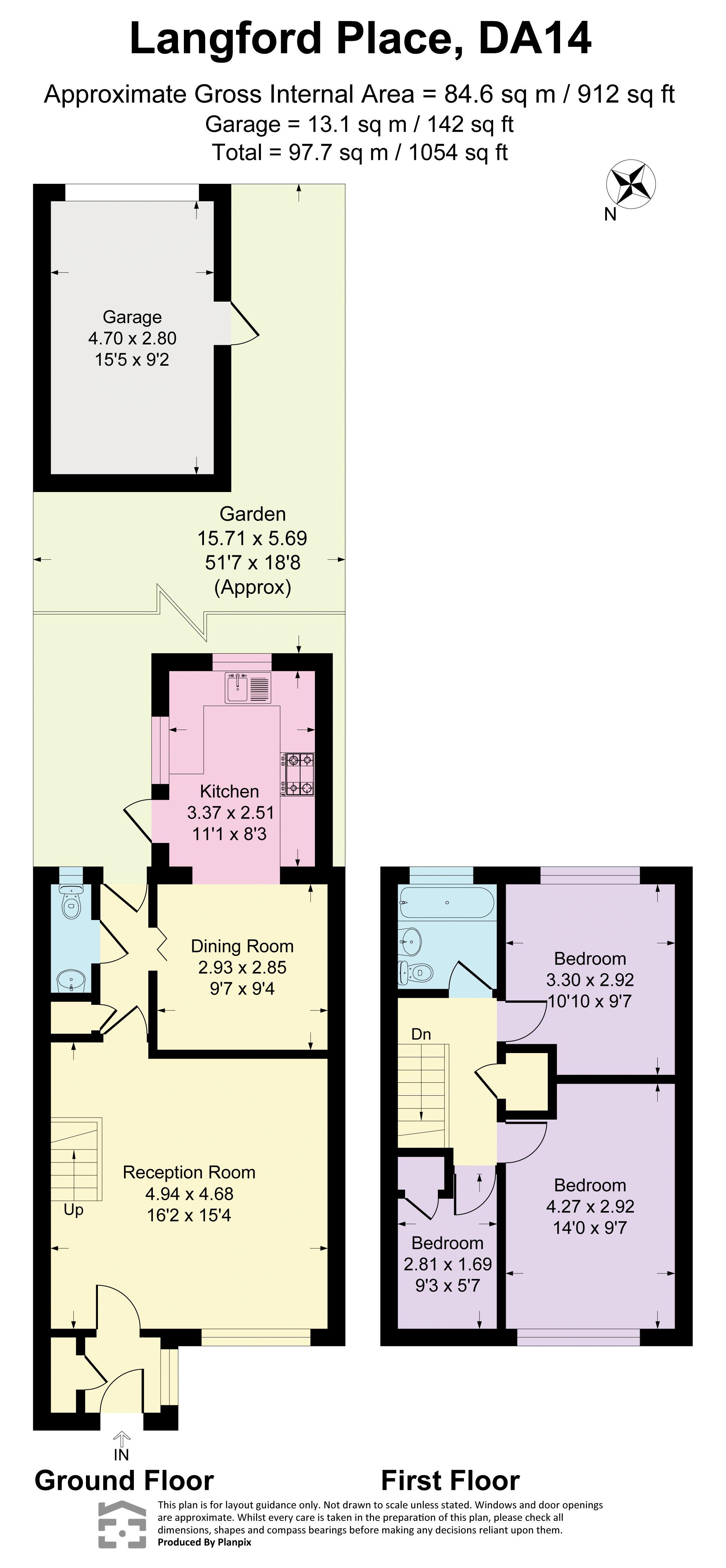 42, Langford Place, Sidcup floorplan