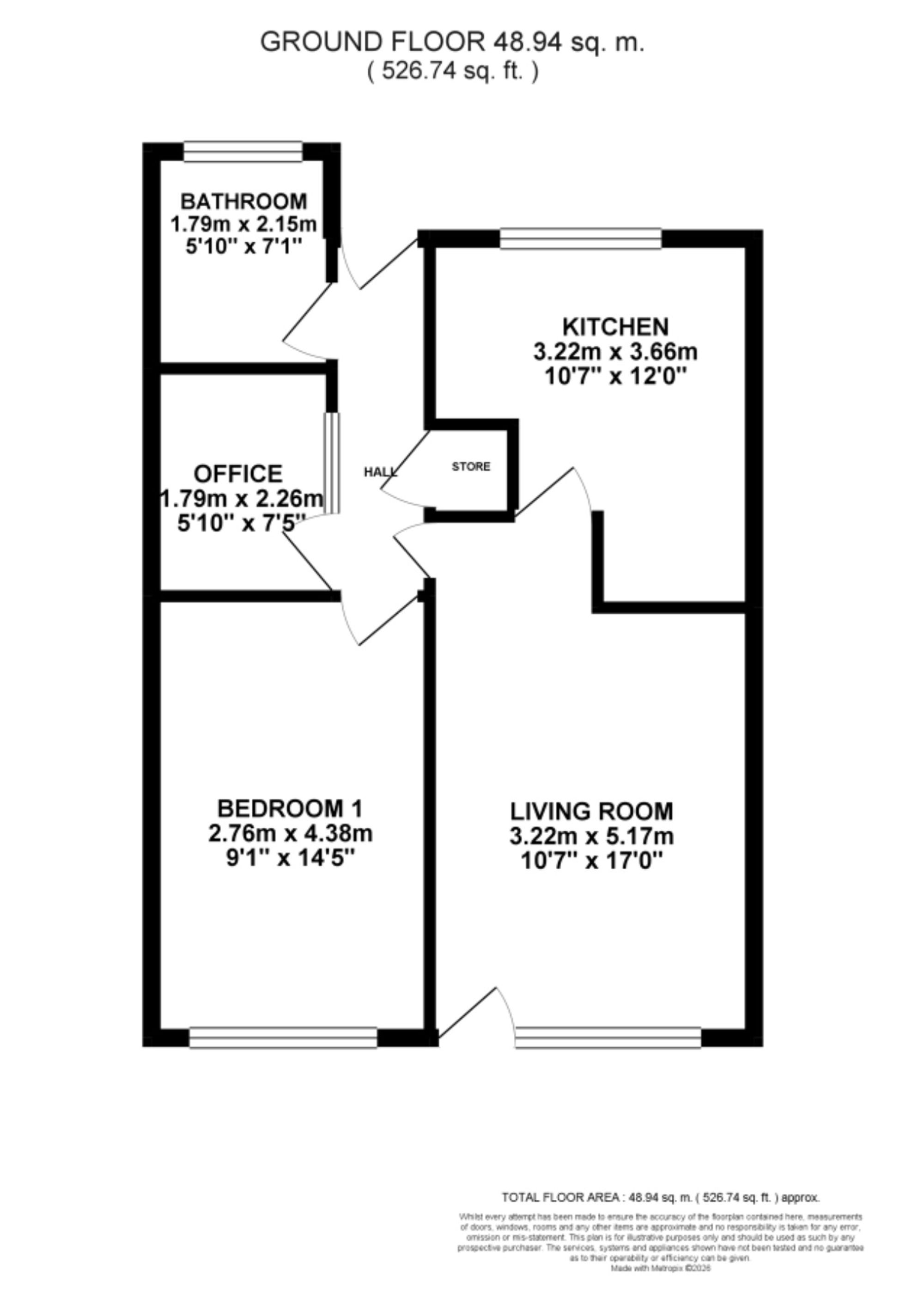 7 Frank Rogers Walk, Rugeley floorplan