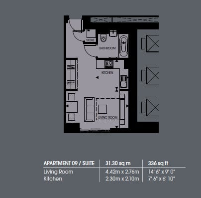 Pinnacle Apartments, Croydon floorplan