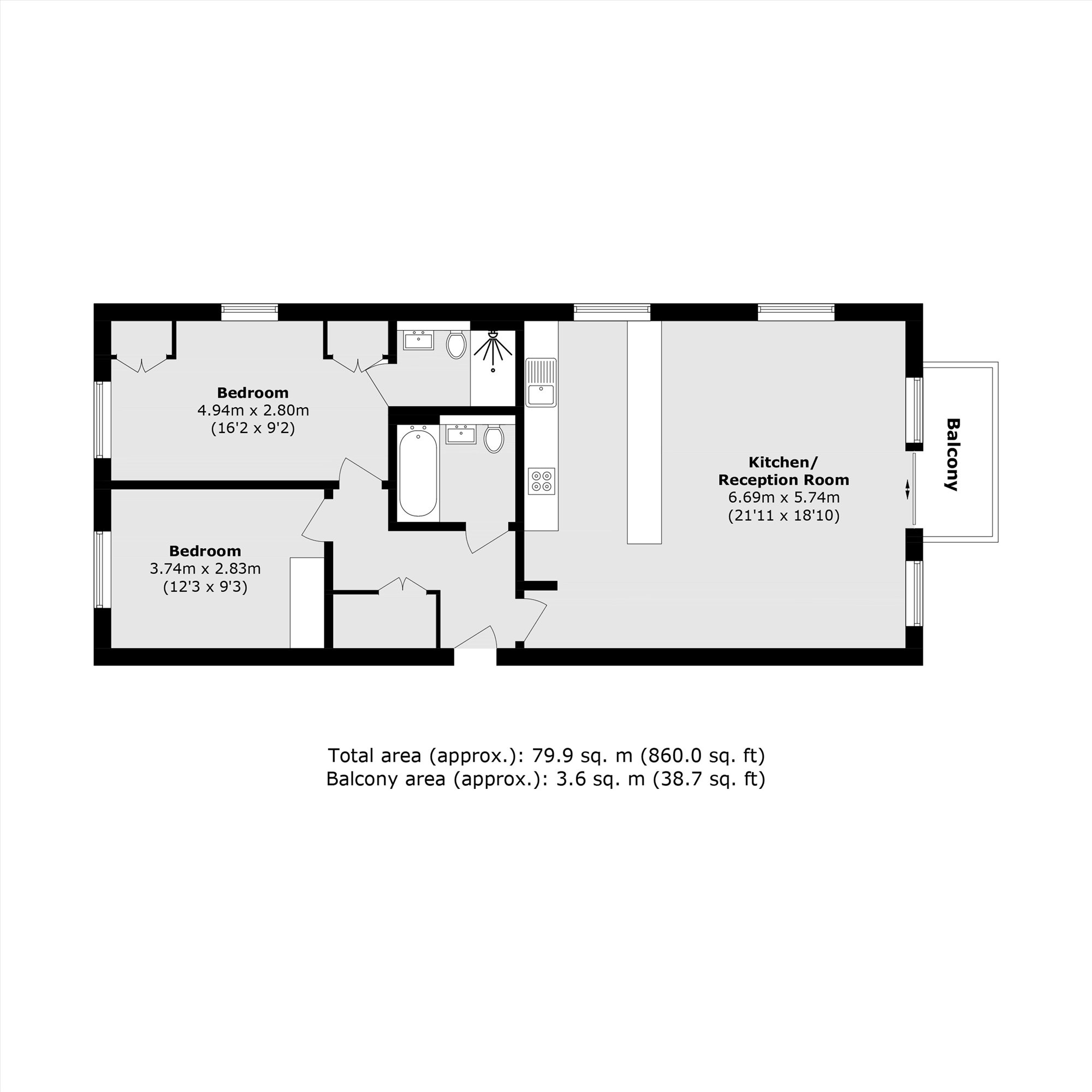 124 Metcalfe Court, John Harrison Way, London floorplan