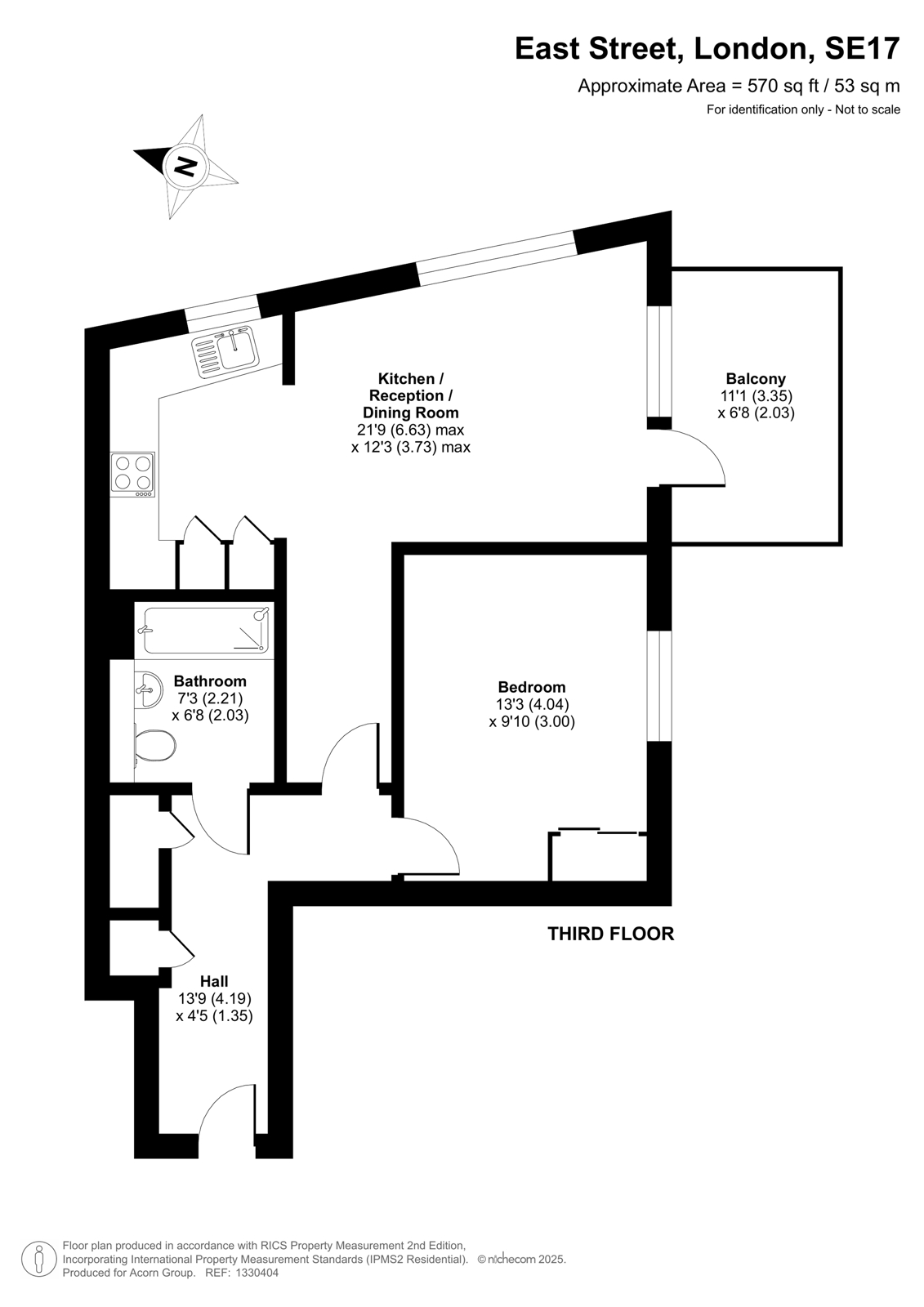Flat 12, Severin Court,, East Street, London floorplan