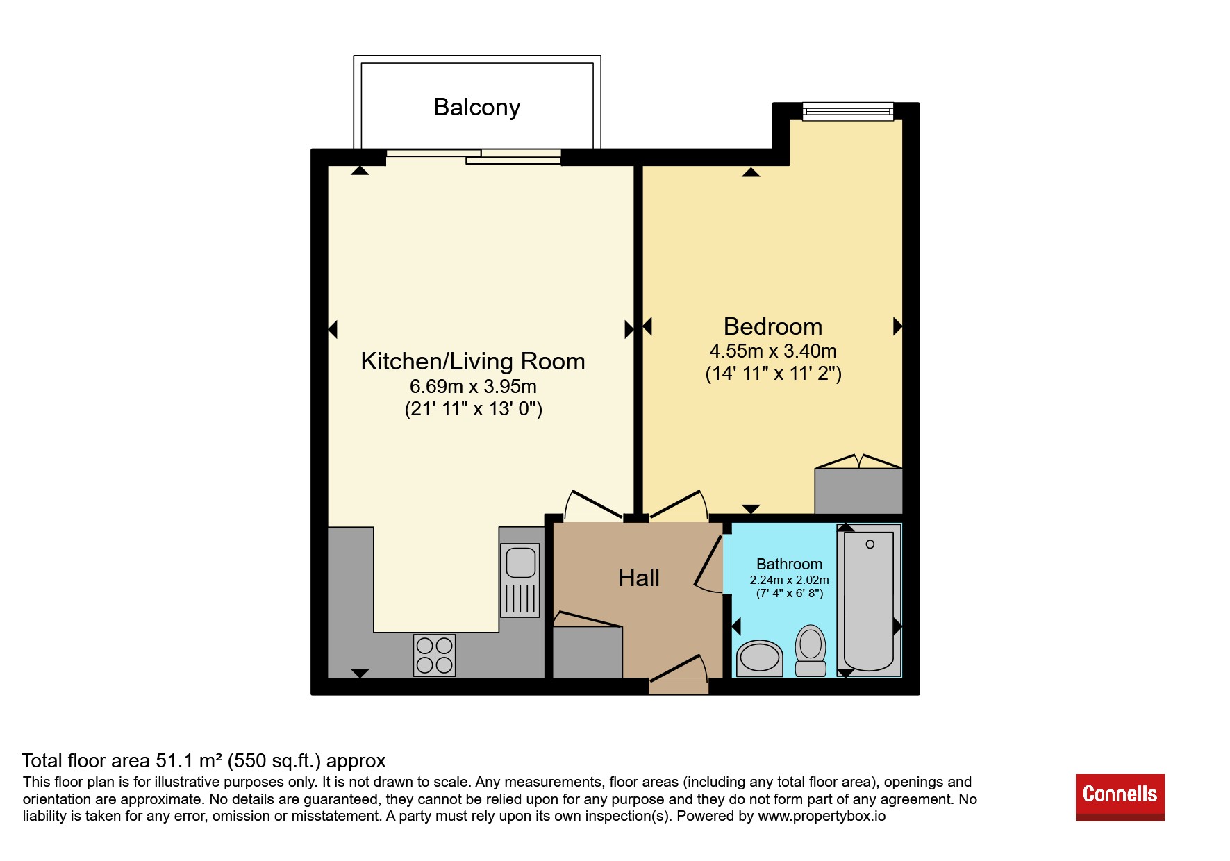 Flat 417, 1, Coprolite Street, Ipswich floorplan
