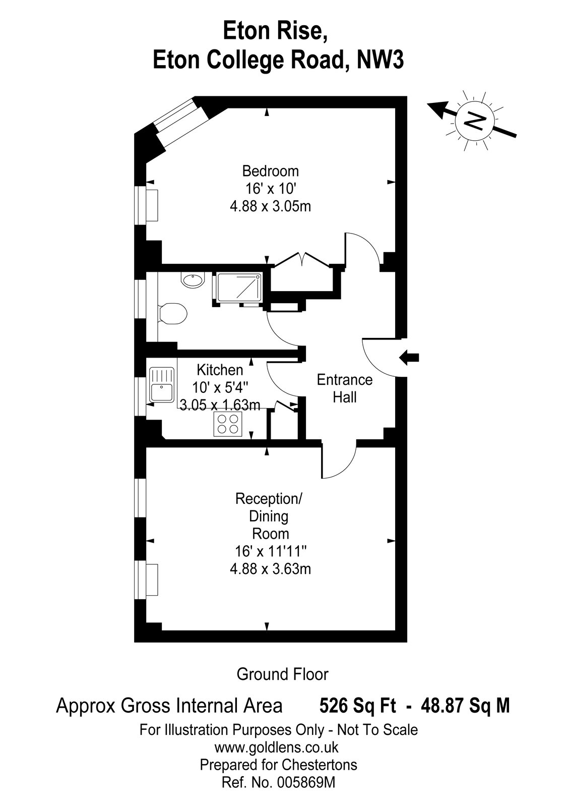 1 Bedrooms Flat to rent in Eton Rise, Eton College Road, London NW3