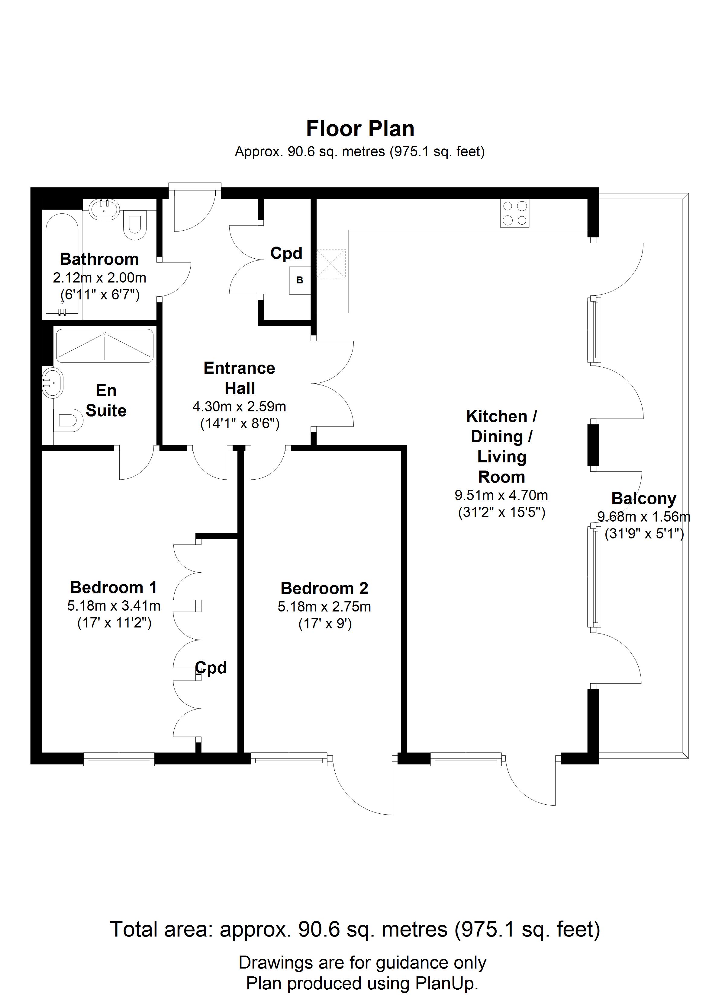 2 Bedrooms Flat to rent in Northrop Road, Trumpington, Cambridge CB2