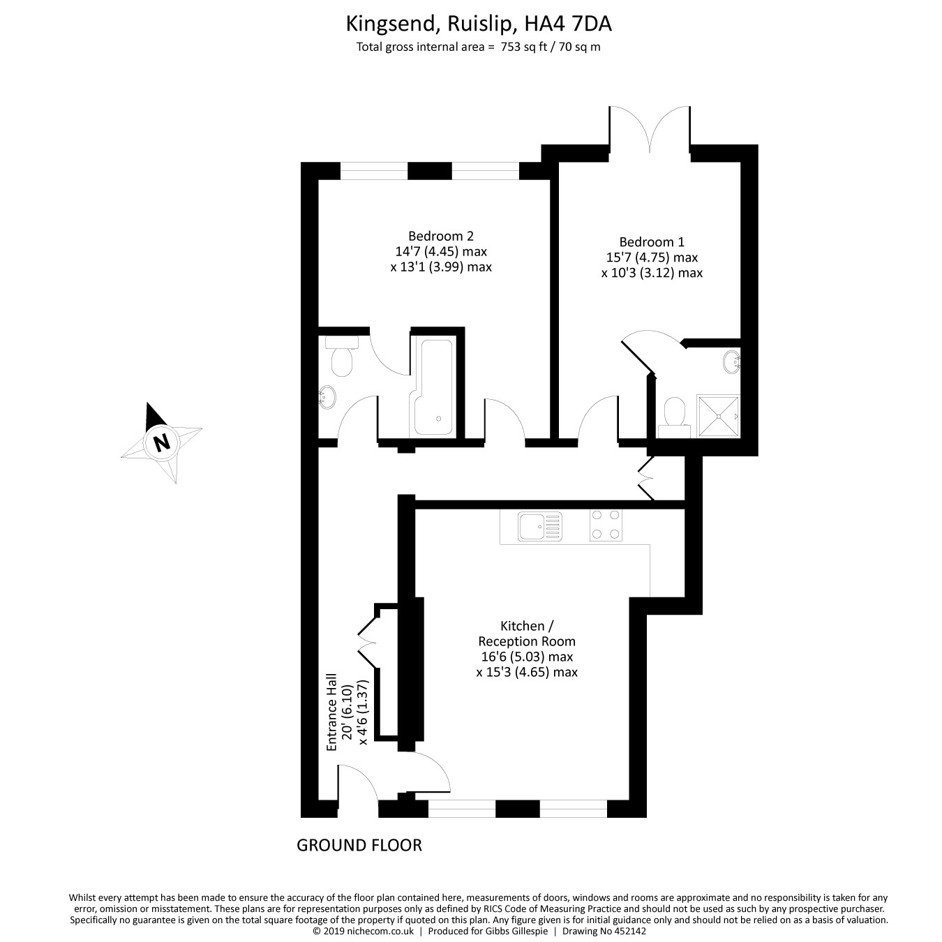 2 Bedrooms Flat for sale in Kingsend, Ruislip, Middlesex HA4