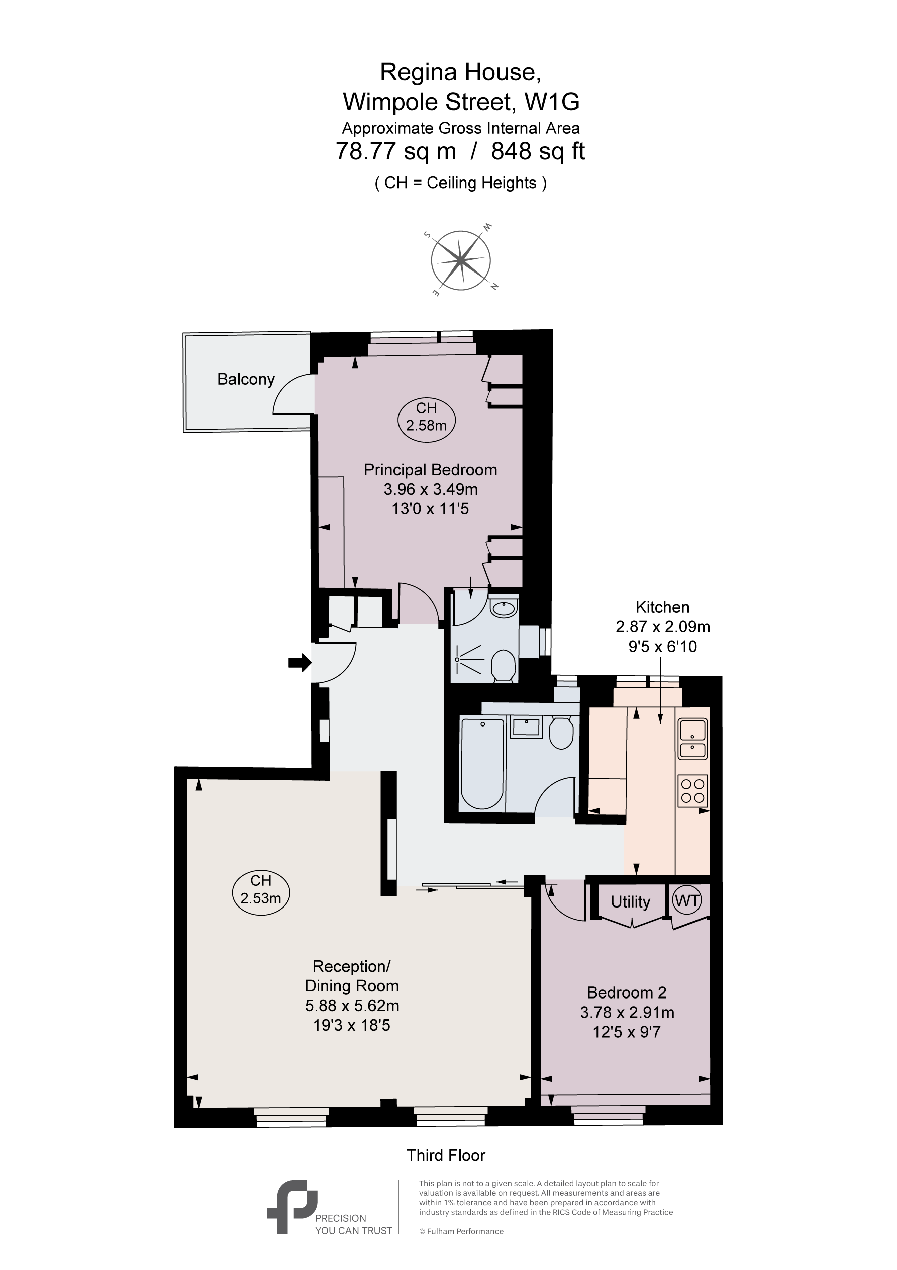 6 Regina House, 65, Wimpole Street, London floorplan