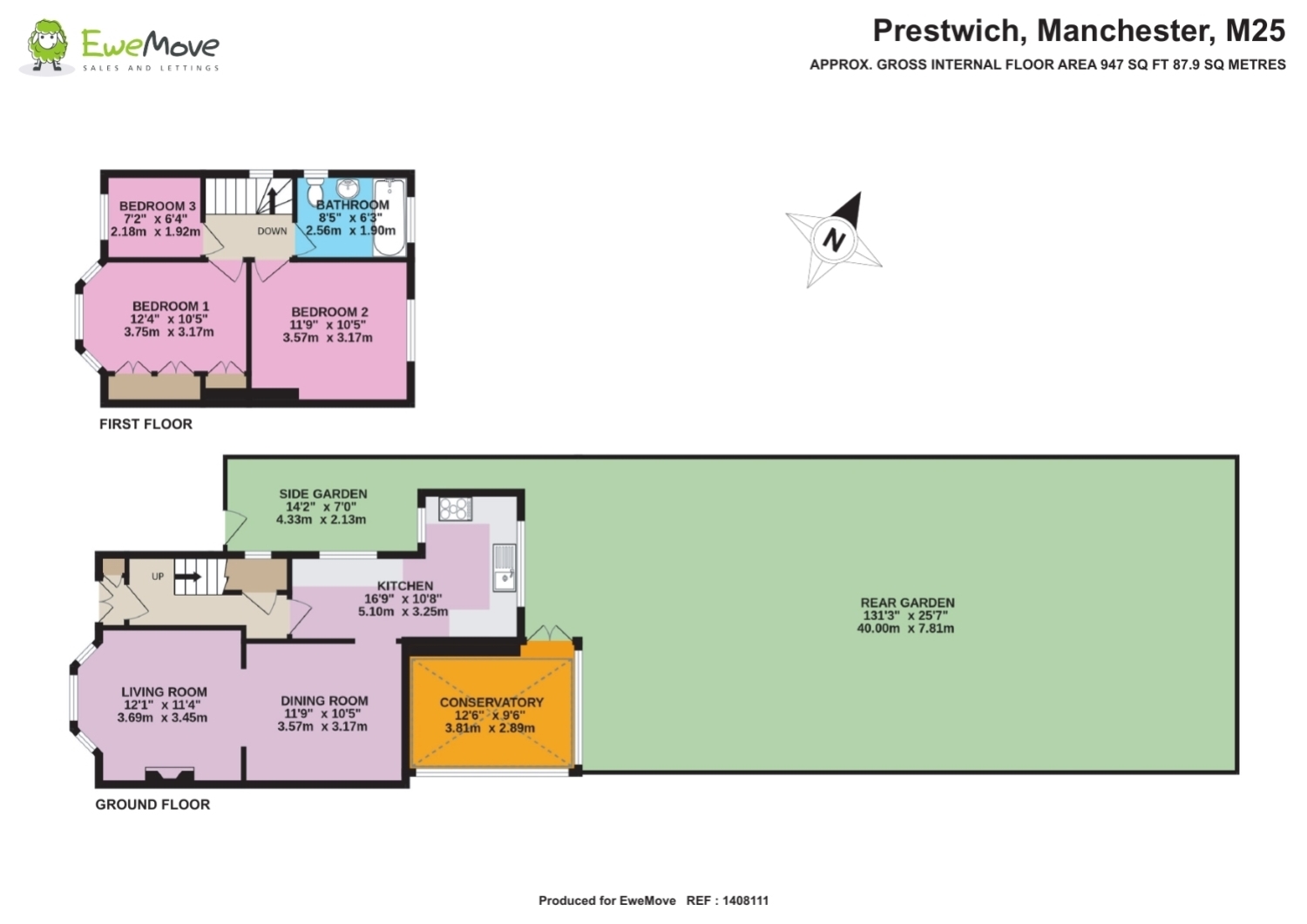 11a, Vernon Drive Prestwich, Manchester floorplan