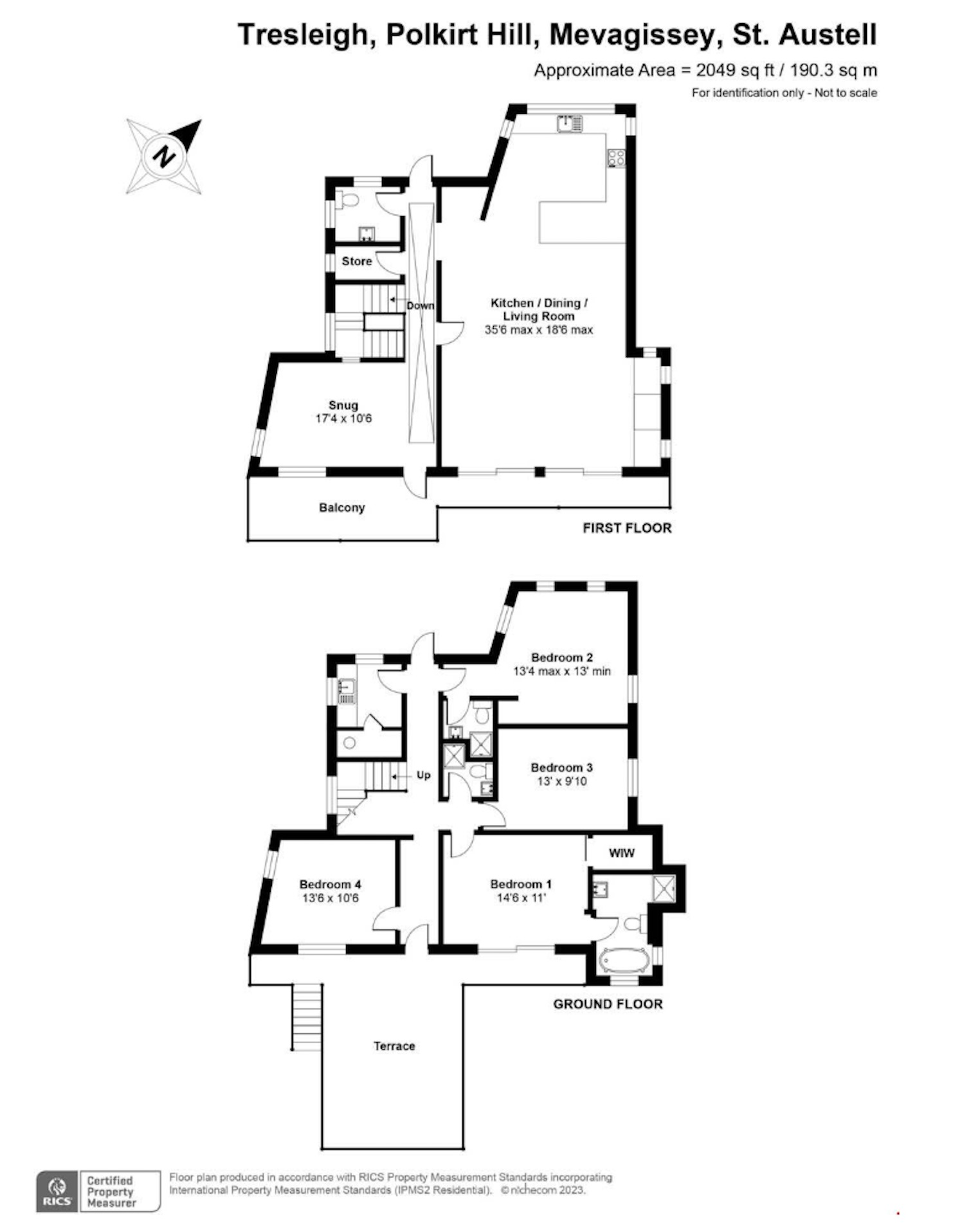 Tresleigh, Polkirt Hill, St. Austell floorplan