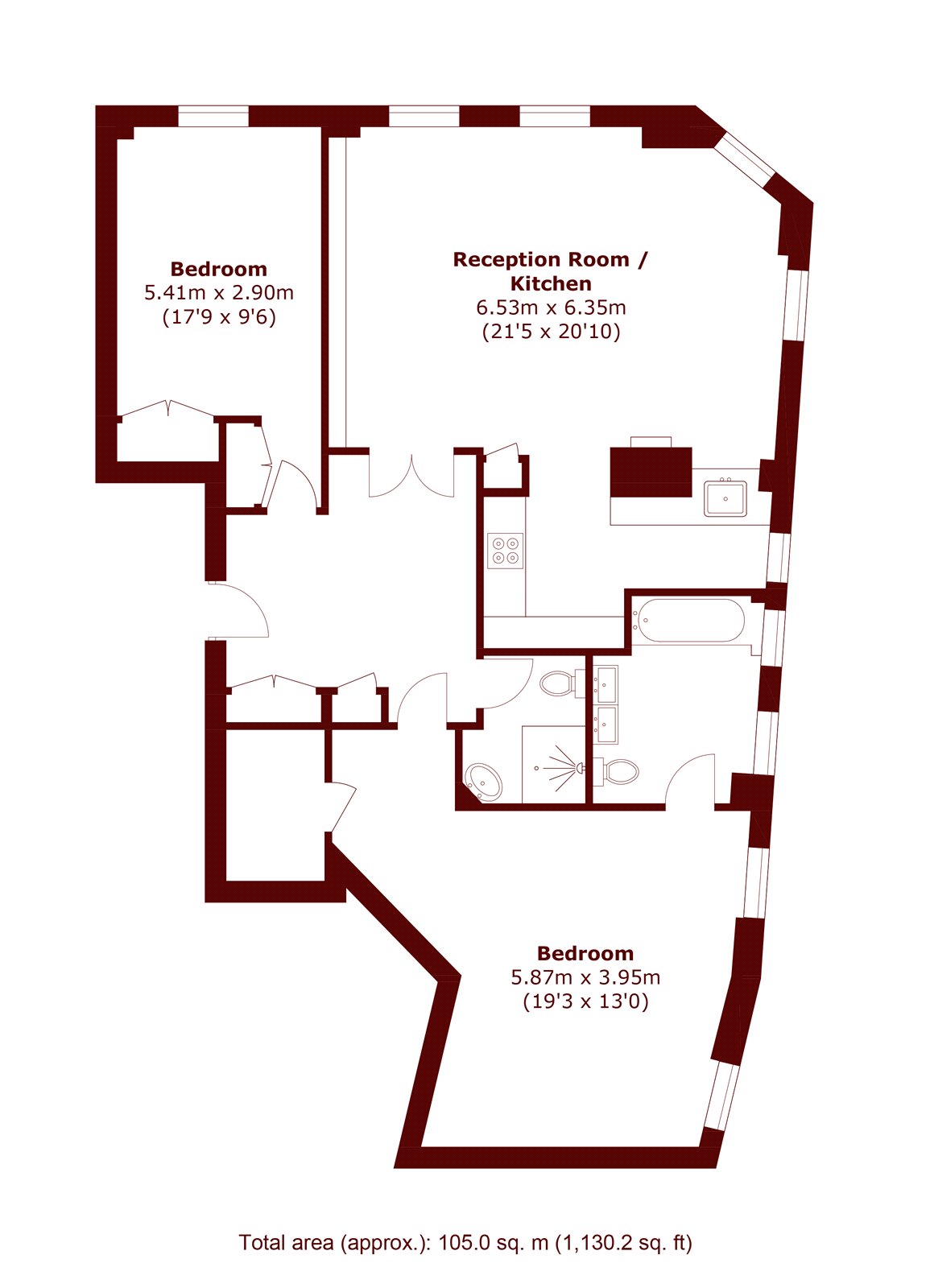 Flat 11, Basildon Court, 28, Devonshire Street, London floorplan