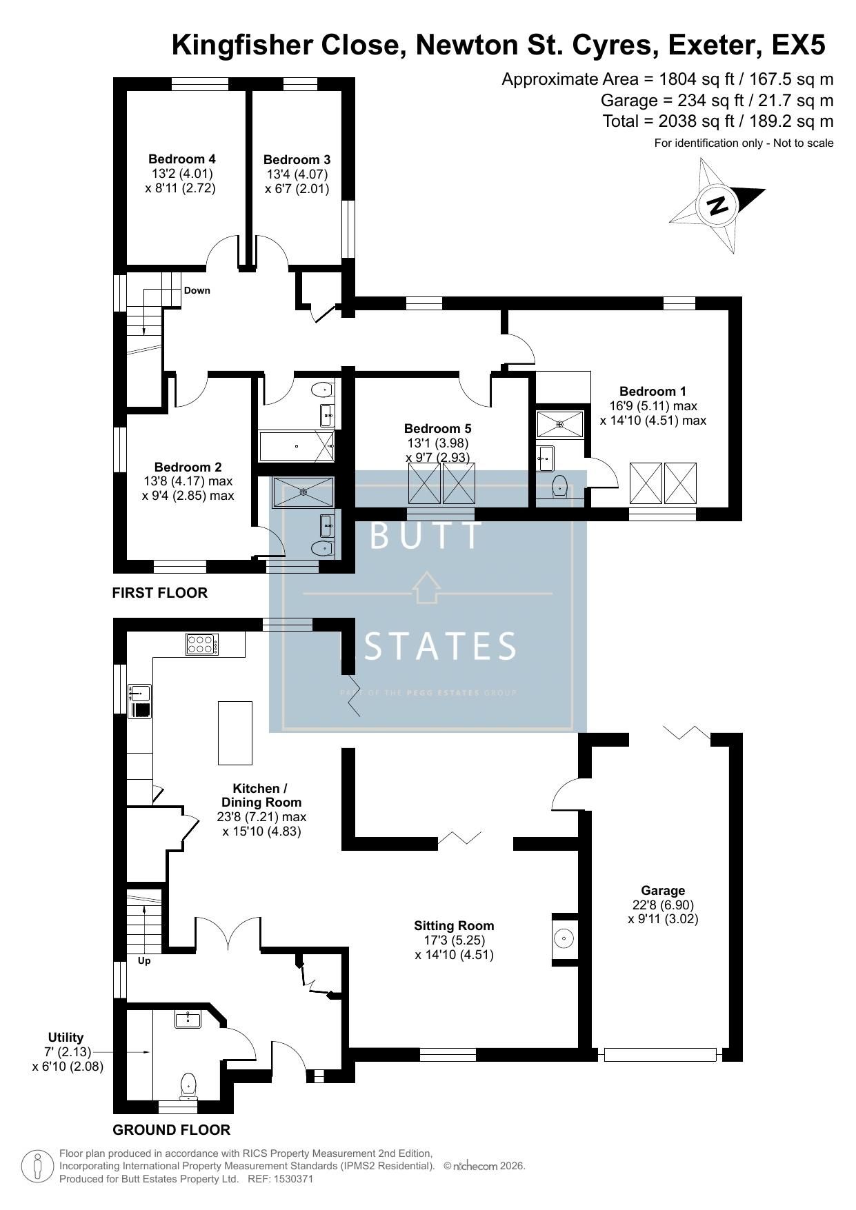 1 Kingfisher Close, Exeter floorplan